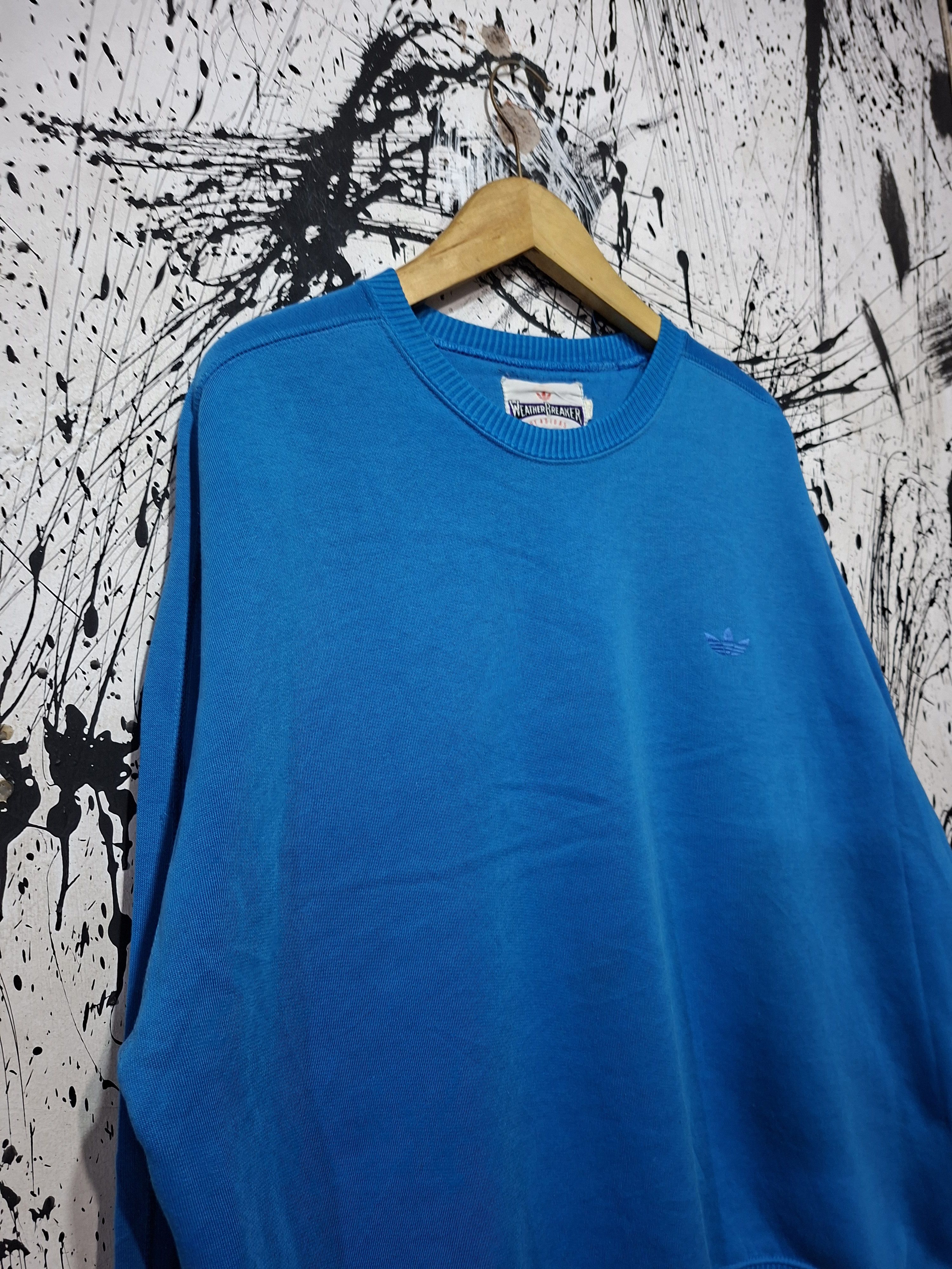 Adidas 80'S WEATHER BREAKER BY ADIDAS TREFOIL LOGO SWEATSHIRT Size US XL / EU 56 / 4 - 2 Thumbnail