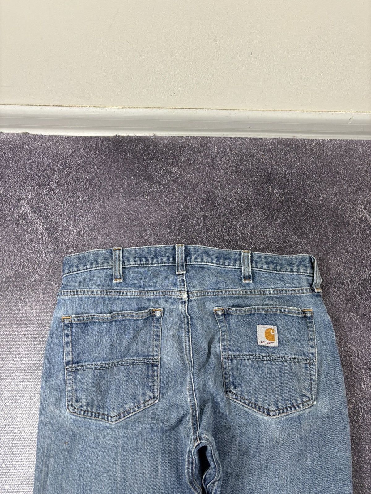 Carhartt Vintage Carhartt Force USA Blue Work Denim Hype Baggy Jeans Size US 33 - 5 Thumbnail