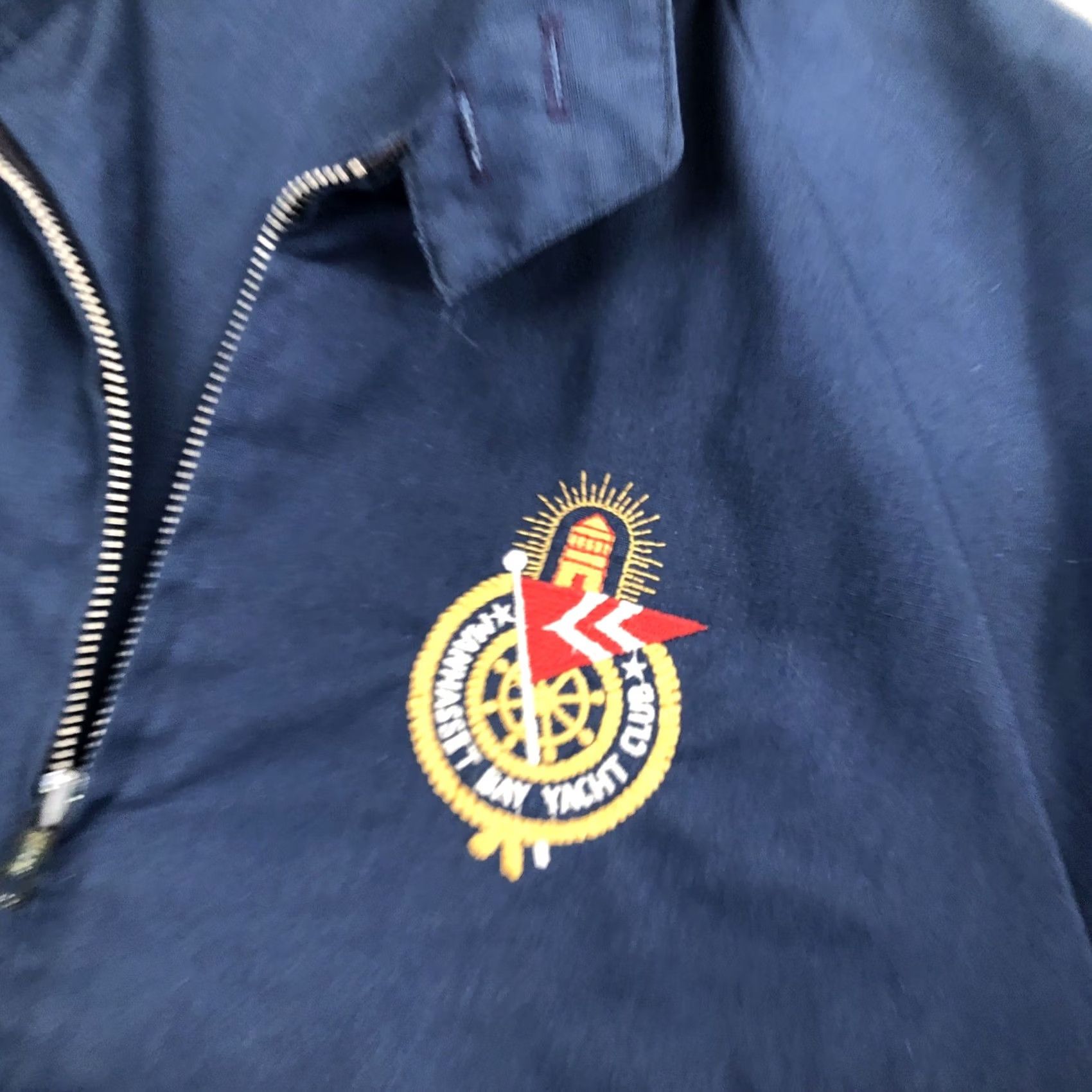 Vintage VINTAGE MANHASSET BAY YACHT CLUB JACKET Sports Master Jacket Men L Blue Embroidered Windbreaker Full Zip Size US L / EU 52-54 / 3 - 2 Thumbnail