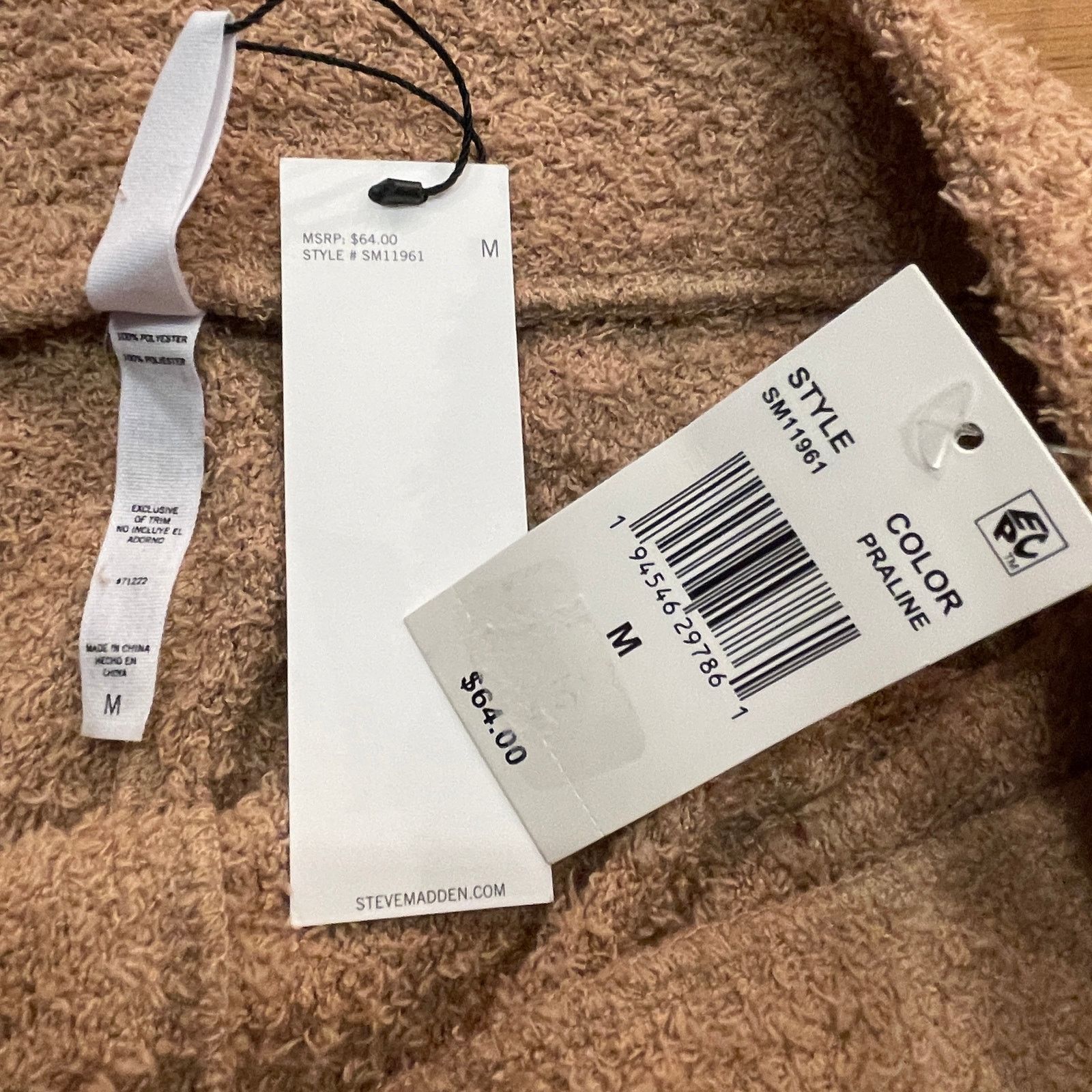 Steve Madden Steve Madden Women's Wide-Leg Chenille Sleep Pants praline M Size 30" / US 8 / IT 44 - 6 Thumbnail
