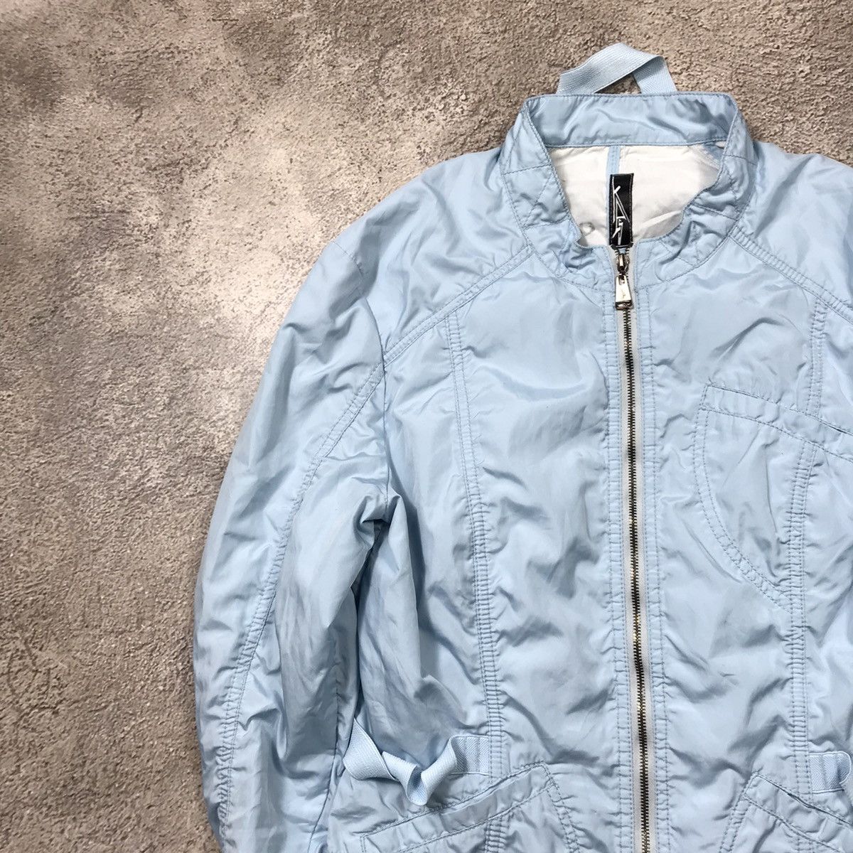 Vintage Vintage Y2K Light Blue Cropped Bomber Jacket Streetwear S Size S / US 4 / IT 40 - 3 Thumbnail