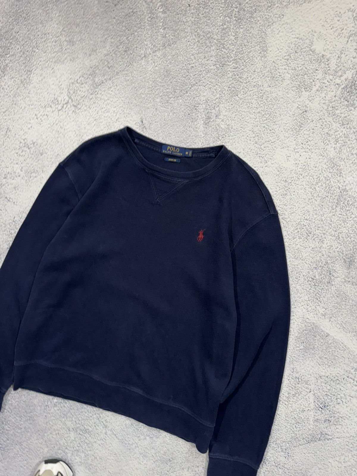 Polo Ralph Lauren × Vintage Vintage Polo Ralph Lauren sweatshirt M L men’s blue knit 90s Size US M / EU 48-50 / 2 - 5 Thumbnail