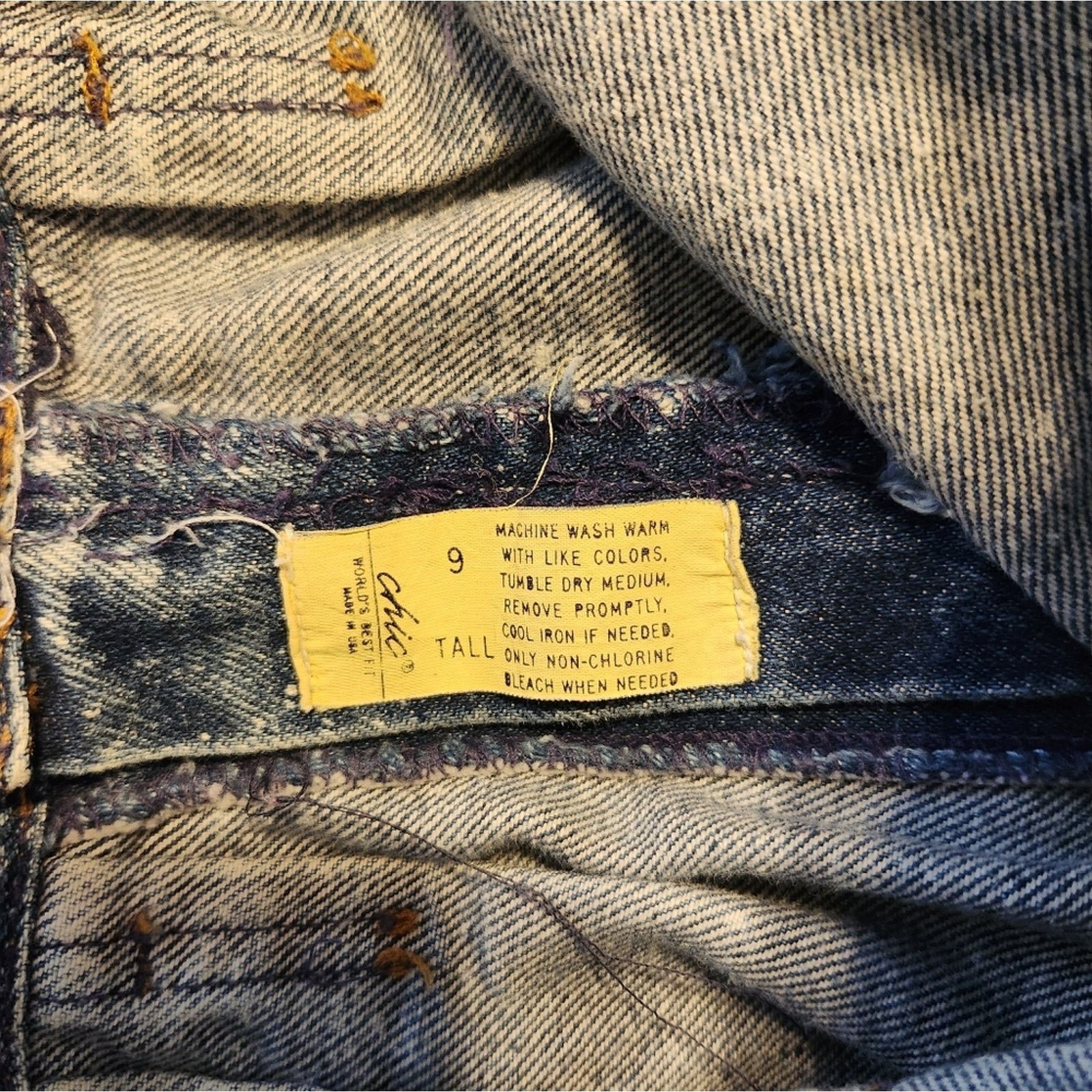 Vintage Vintage 80's 90's Chic Acid Wash High Waist Jeans 9 Long Size 27" / US 4 / IT 40 - 9 Thumbnail
