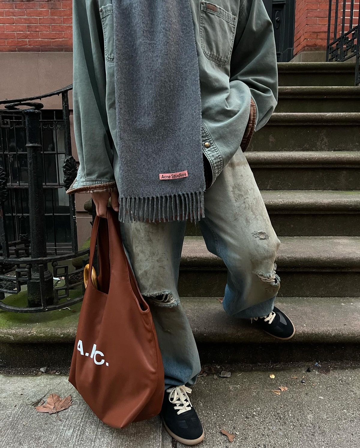 Acne Studios Cashmere Scarf Grey Acne Studios Size ONE SIZE - 1 Thumbnail