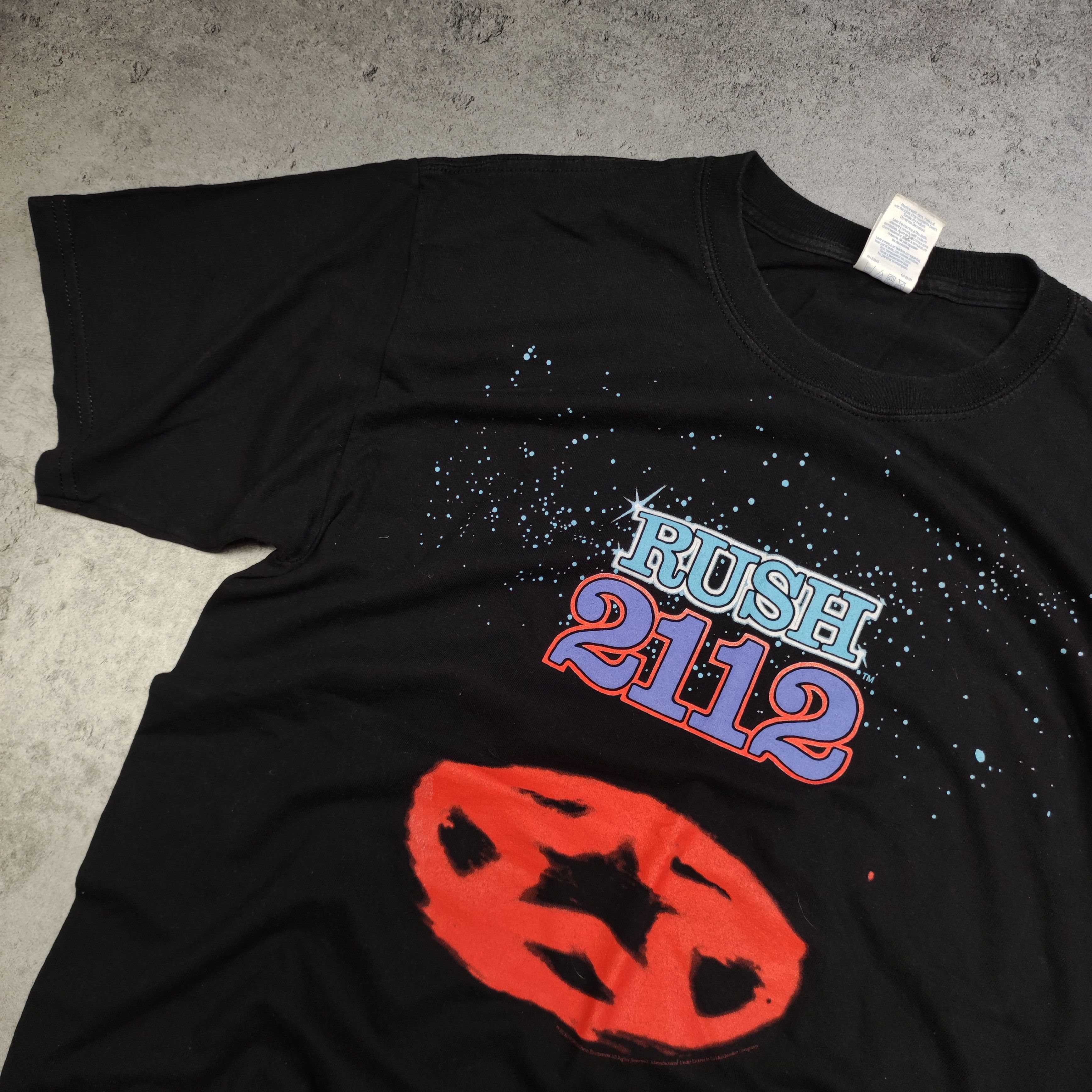Band Tees × Vintage Vintage RARE 90s Rush 2112 Rock Tour Merch Promo Tee Size US L / EU 52-54 / 3 - 4 Thumbnail