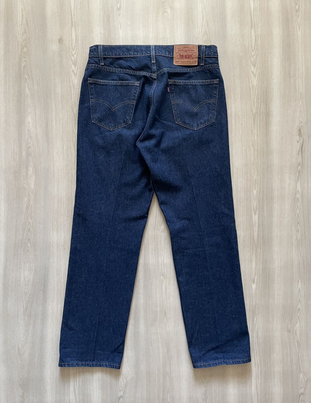 Levi's VTG 90s Levis 505 Regular Fit Straight Leg Sz 36x30 *35x30 Size US 35 - 1 Thumbnail