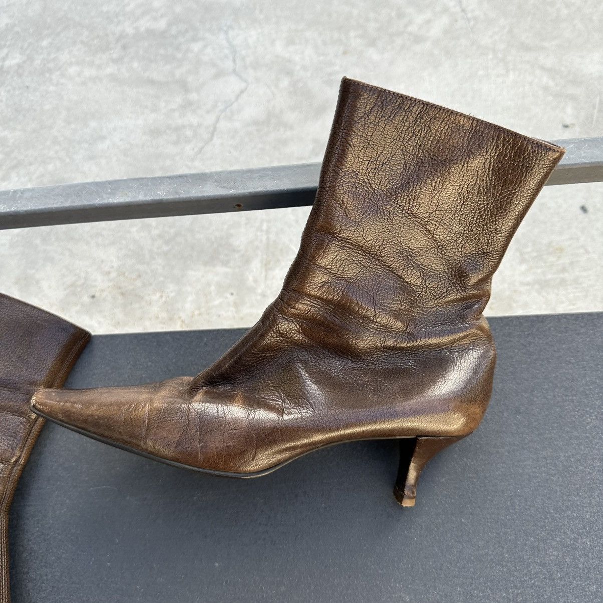Y/Project Luxury Bally Heels Leather Shoes Y2K Old Money 00s USA Size US 8 / IT 38 - 4 Thumbnail