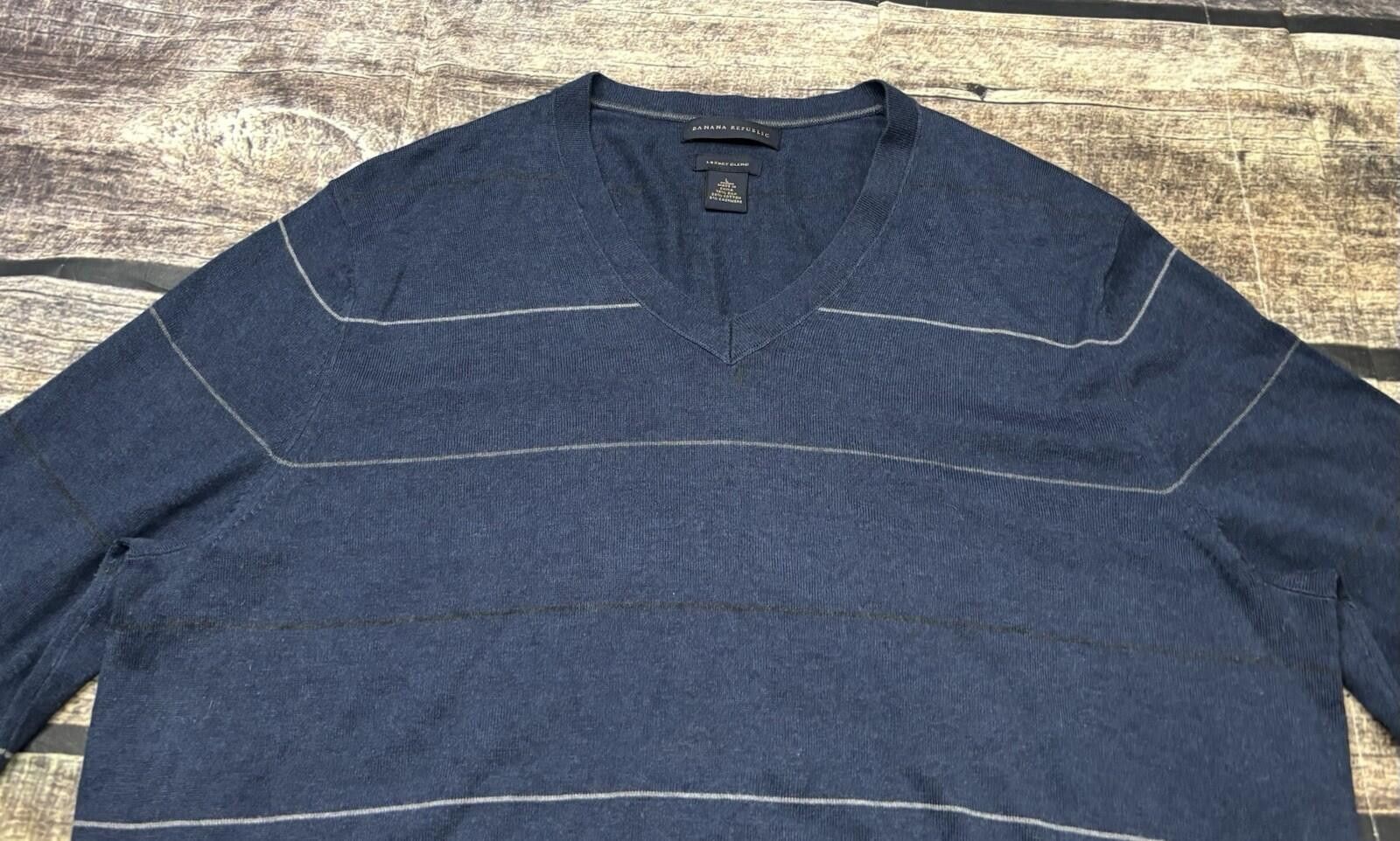 Banana Republic Banana Republic Sweater Mens Large Silk Cotton Cashmere 2011 Size US L / EU 52-54 / 3 - 4 Thumbnail