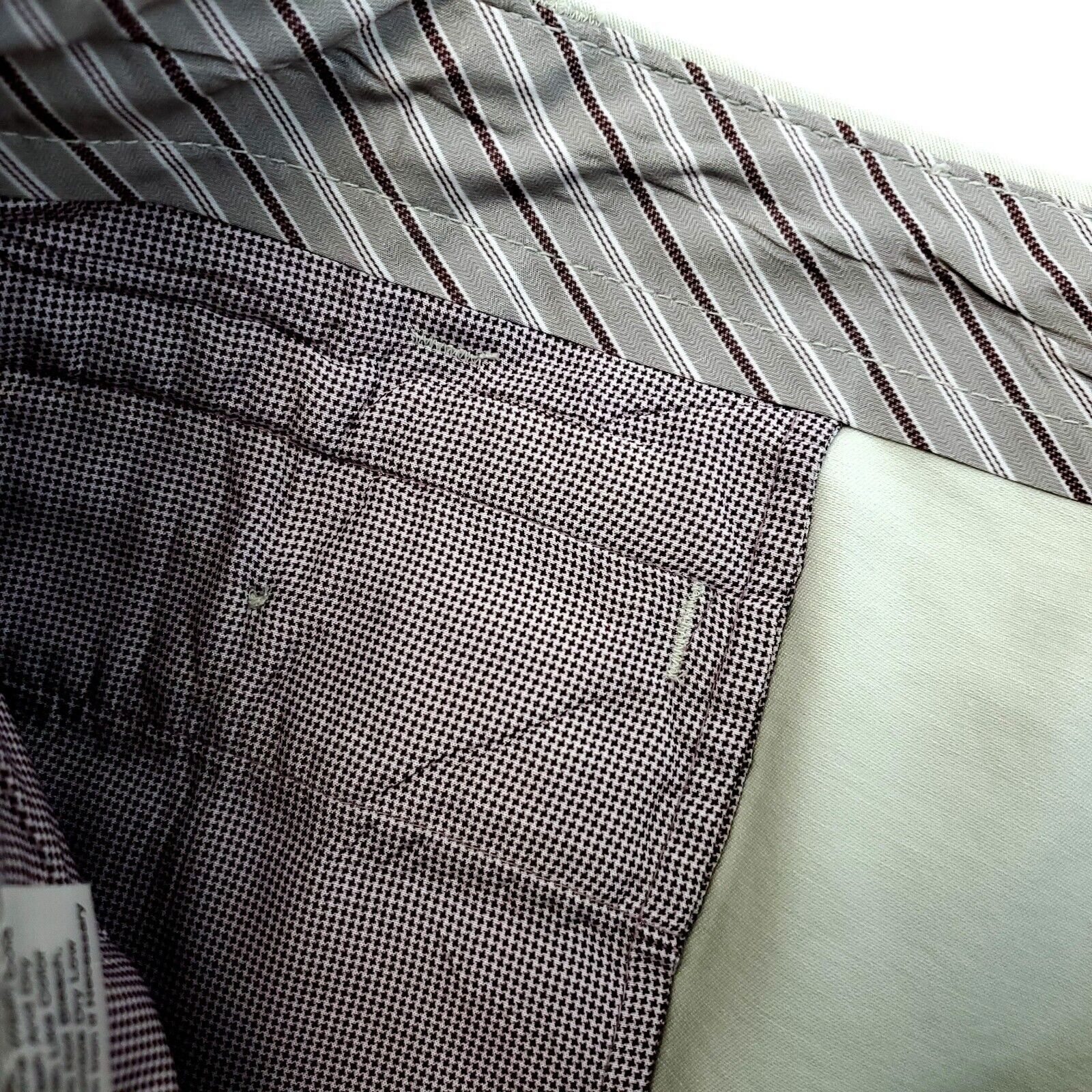 Joseph Abboud Joseph Abboud Cotton Chino Pants Flat Front Cream Mid Rise 3 Size US 39 - 4 Thumbnail