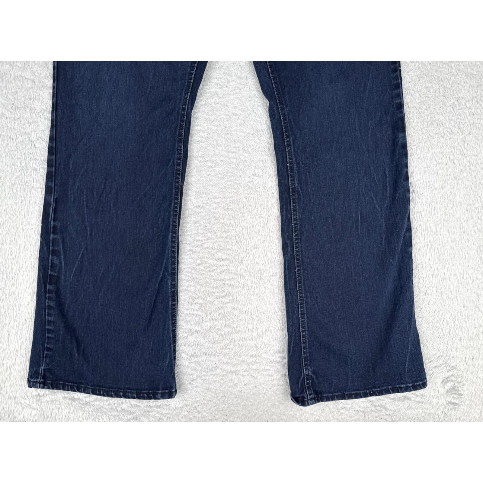 Jordache Jordache Jeans Bootcut Womens 16 Dark Blue Denim Mid Rise Stretch 5-Pocket Embroidered Rhinestone Jeans Womens 16 Vintage No Size 38" / US 16 / IT 52 - 2 Thumbnail