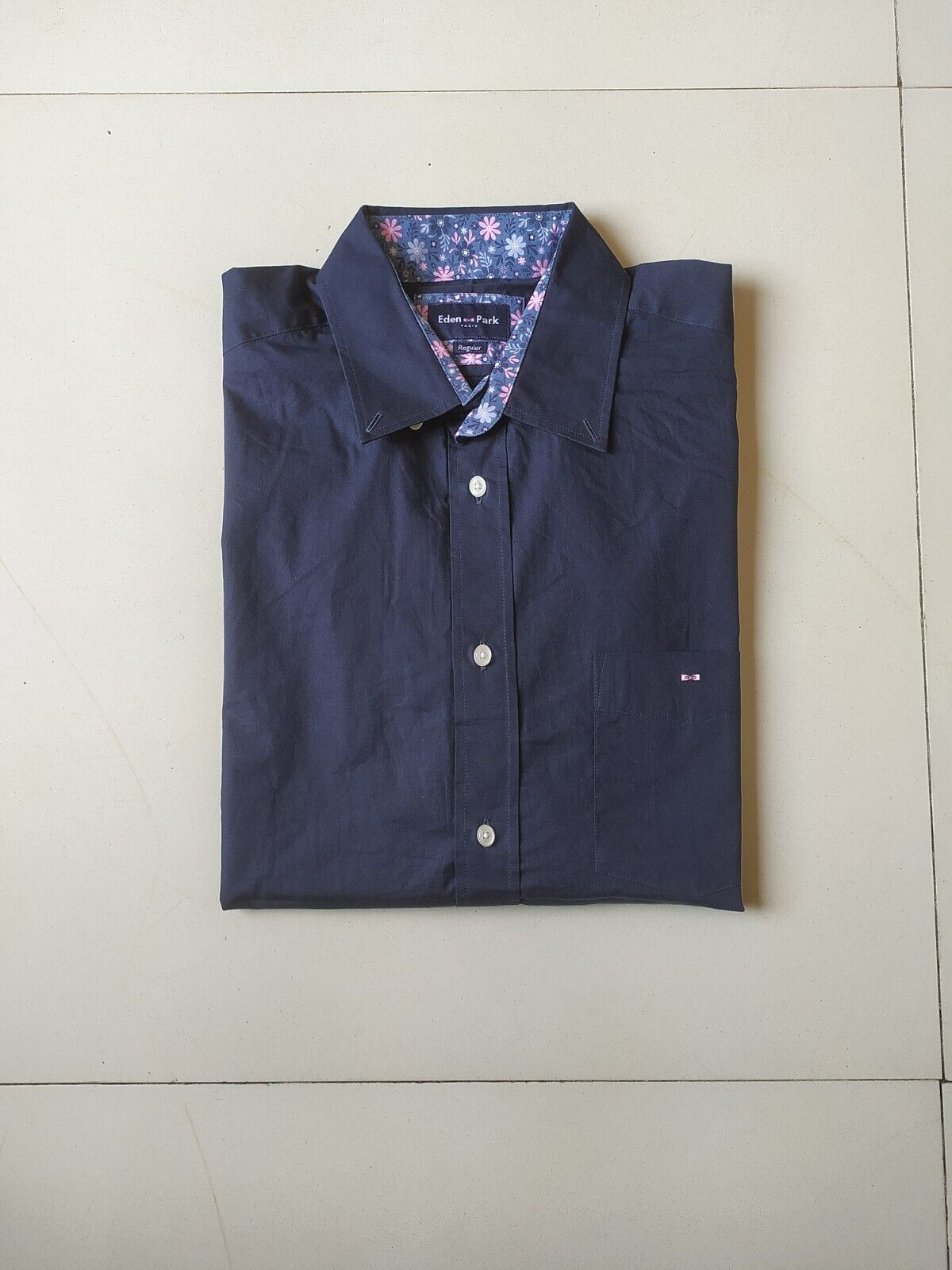image of Eden Park Shirt With Contrasting Elbow Patches$140 in Dark Blue, Men's (Size Large)