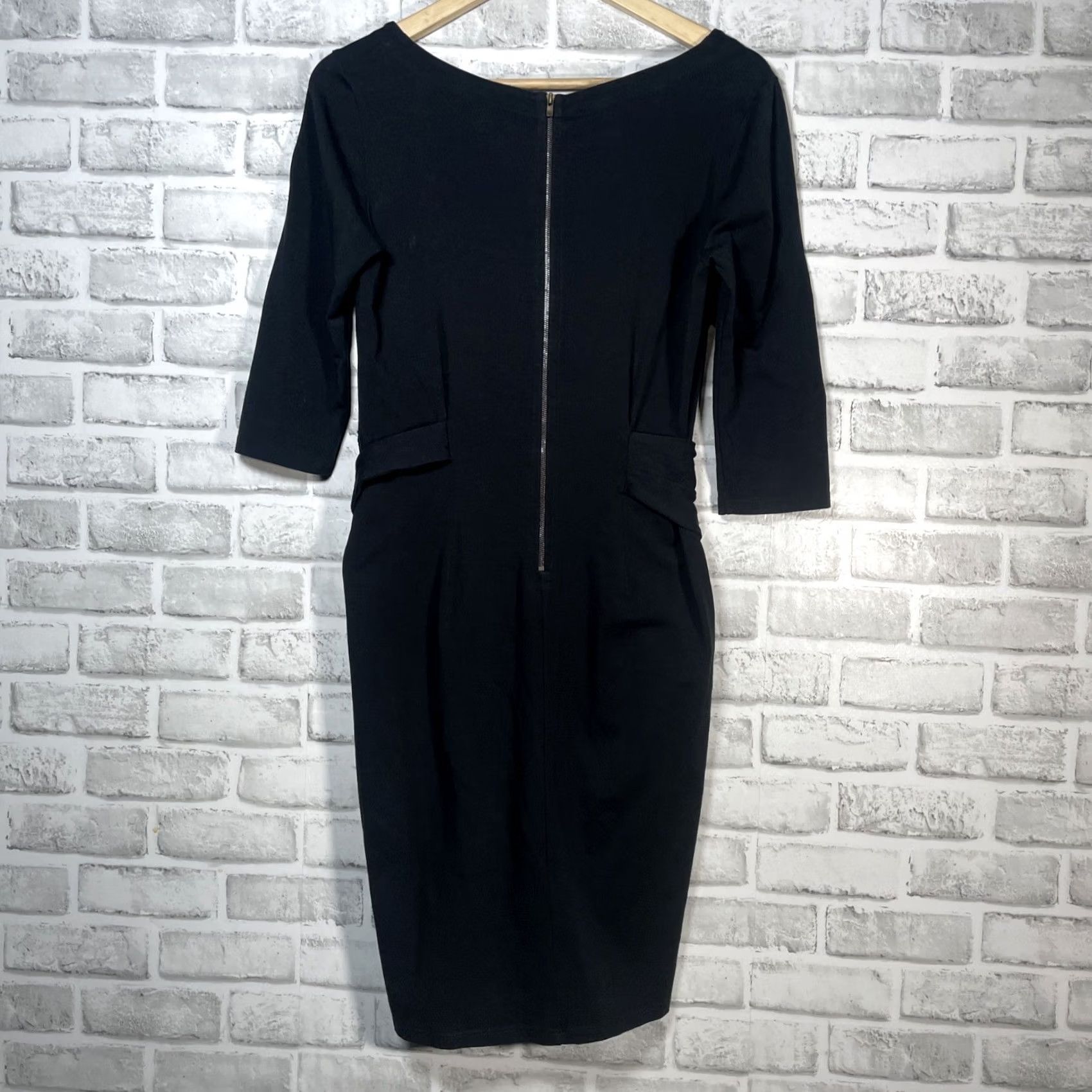 Vintage Peruvian Connection Dress Womens S Black Knee Length Quarter Sleeve Size S / US 4 / IT 40 - 5 Thumbnail