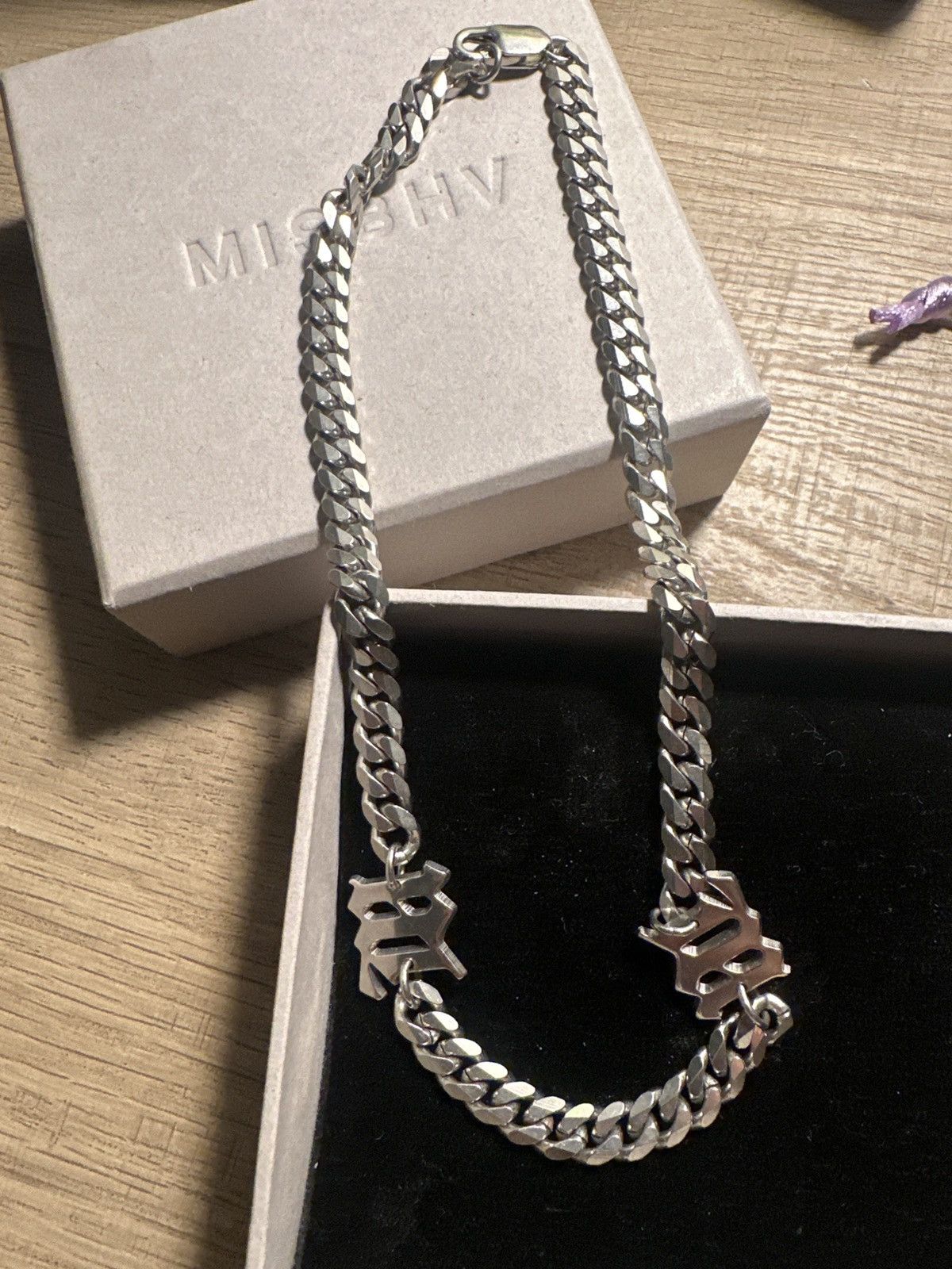 Misbhv Silver Curb Chain Choker Necklace Size ONE SIZE - 3 Thumbnail