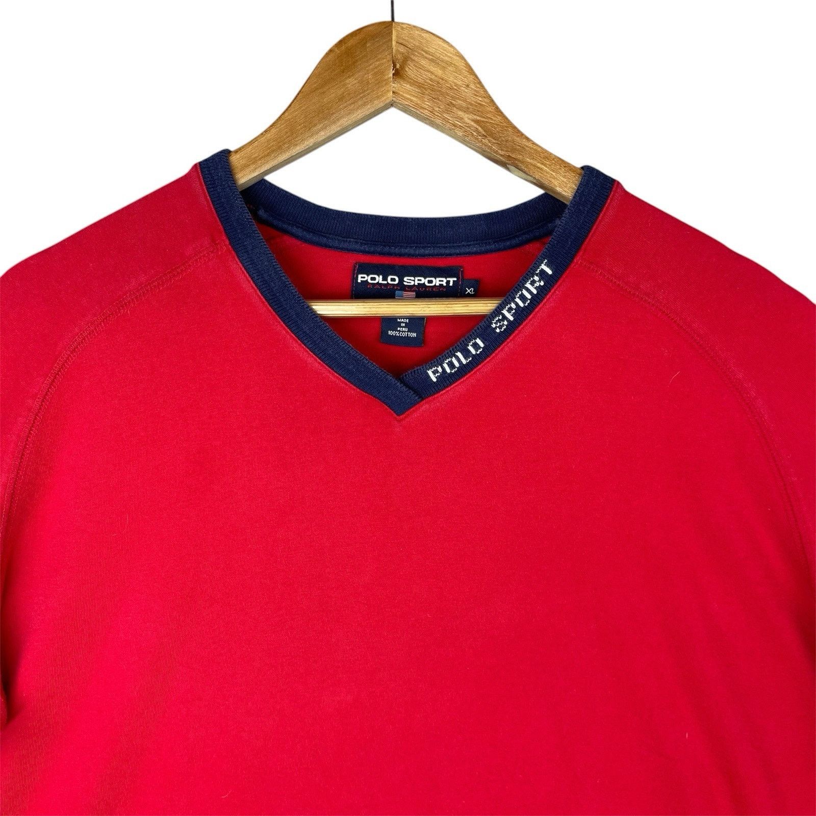 Ralph Lauren 90s Polo Sport Ralph Lauren Mens XL T Shirt Logo Collar Peru Size US XL / EU 56 / 4 - 12 Thumbnail
