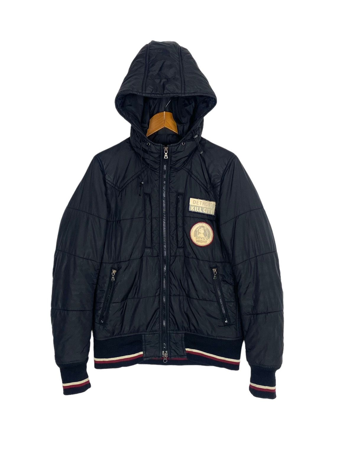 Hysteric Glamour Vtg Hysteric Glamour " Detroit kill city " Puffer Hoodies Size US S / EU 44-46 / 1 - 1 Thumbnail