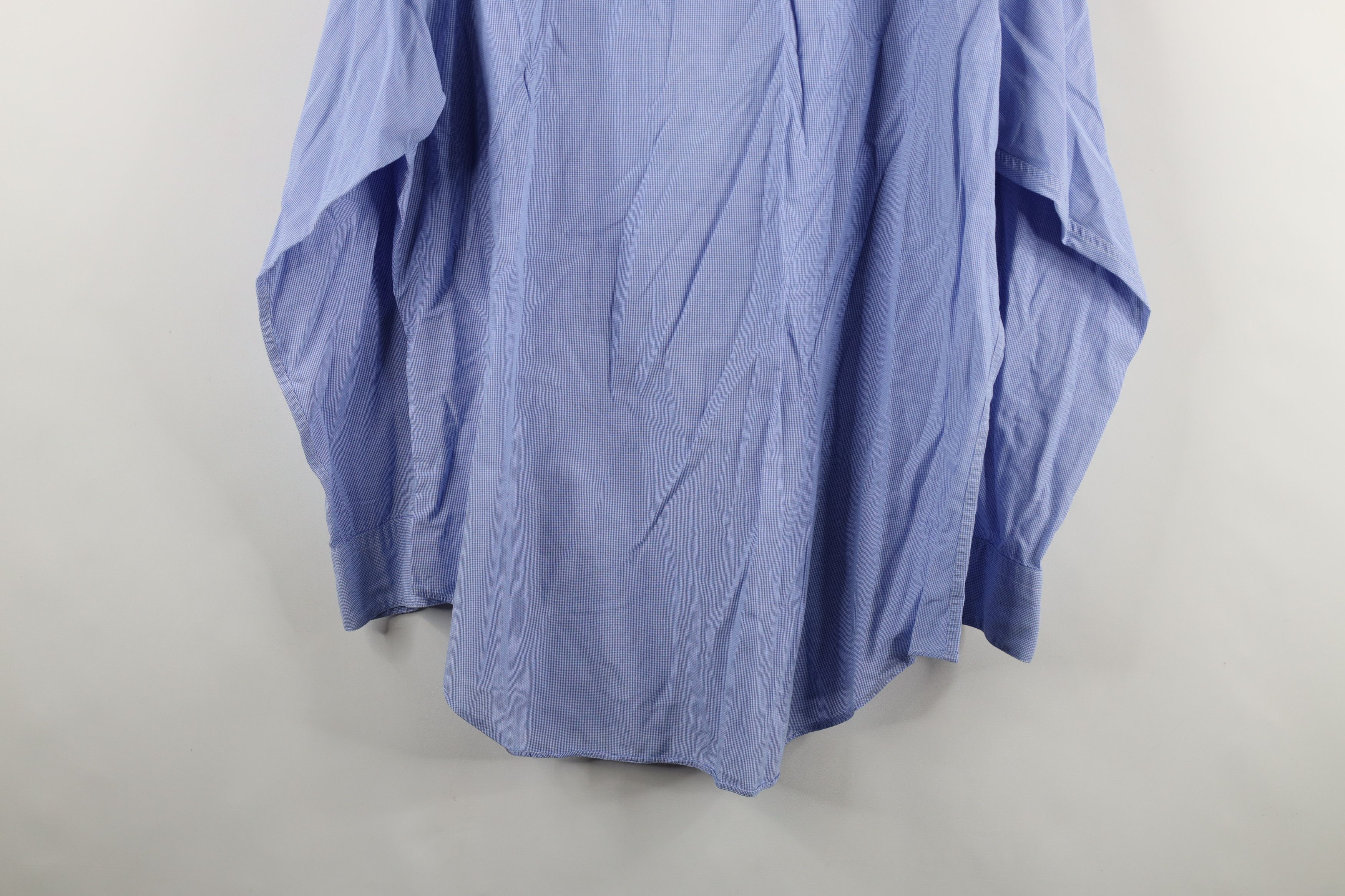 Ralph Lauren × Vintage Vintage Ralph Lauren Micro Collared Button Shirt Blue Cotton Size US M / EU 48-50 / 2 - 11 Thumbnail