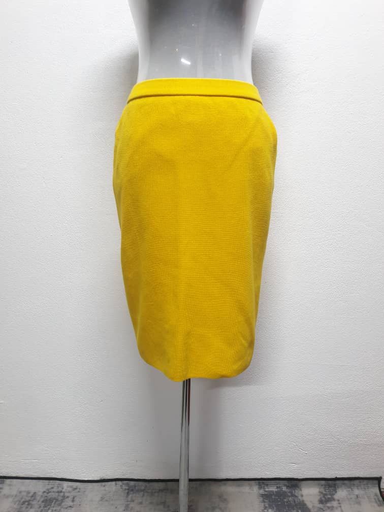 Yves Saint Laurent Yves Saint Laurent yellow Colour Luxury Skirt Size 28" / US 6 / IT 42 - 1 Thumbnail