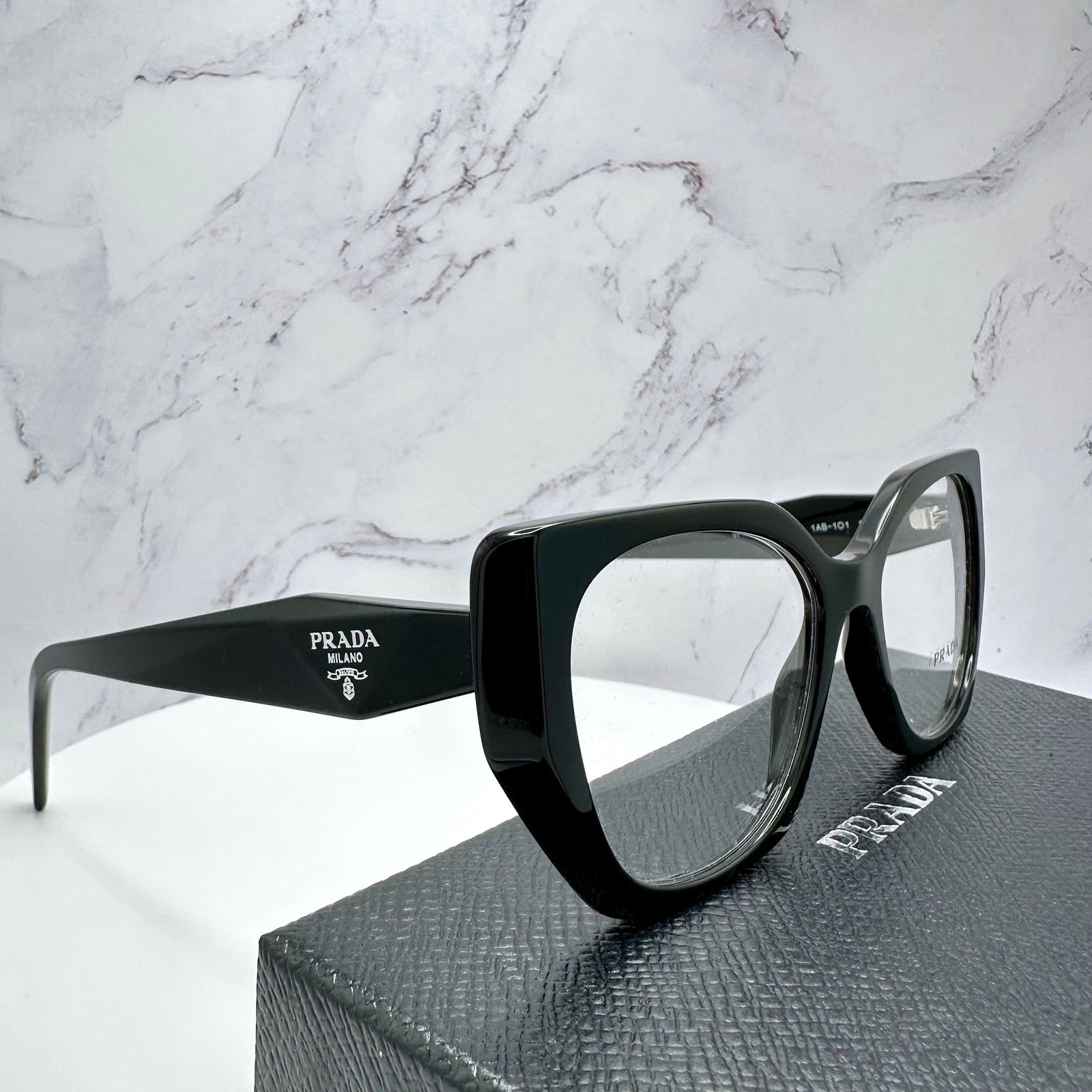 Prada New Prada Eyeglasses Women Black Symbole Logo Glasses 52mm Size ONE SIZE - 11 Thumbnail