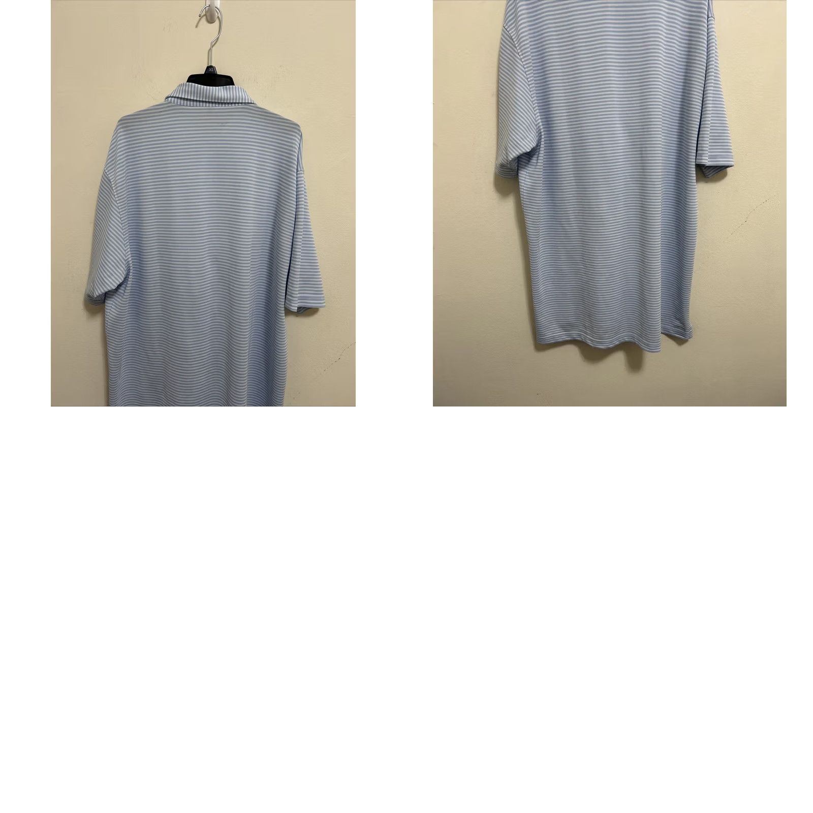 Peter Millar VINTAGE Peter Millar Summer Comfort Polo Shirt Mens L Blue White Striped S/S Polo Shirt Size US L / EU 52-54 / 3 - 8 Thumbnail