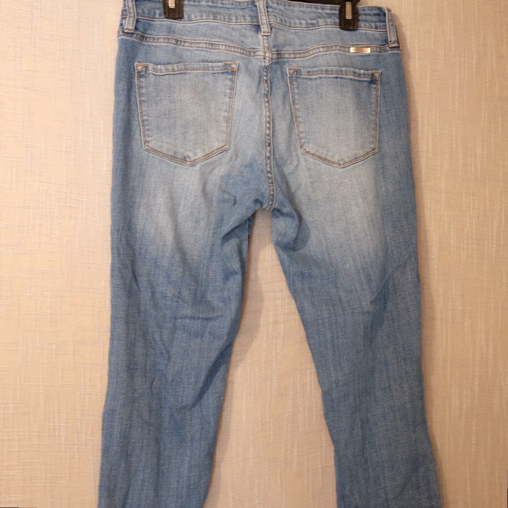 Vintage VINTAGE KanCan Jeans Distressed Raw Hem Medium Wash Mid-Rise Juniors 13/30 #A17-2 Size 34" / US 12 / IT 48 - 6 Thumbnail