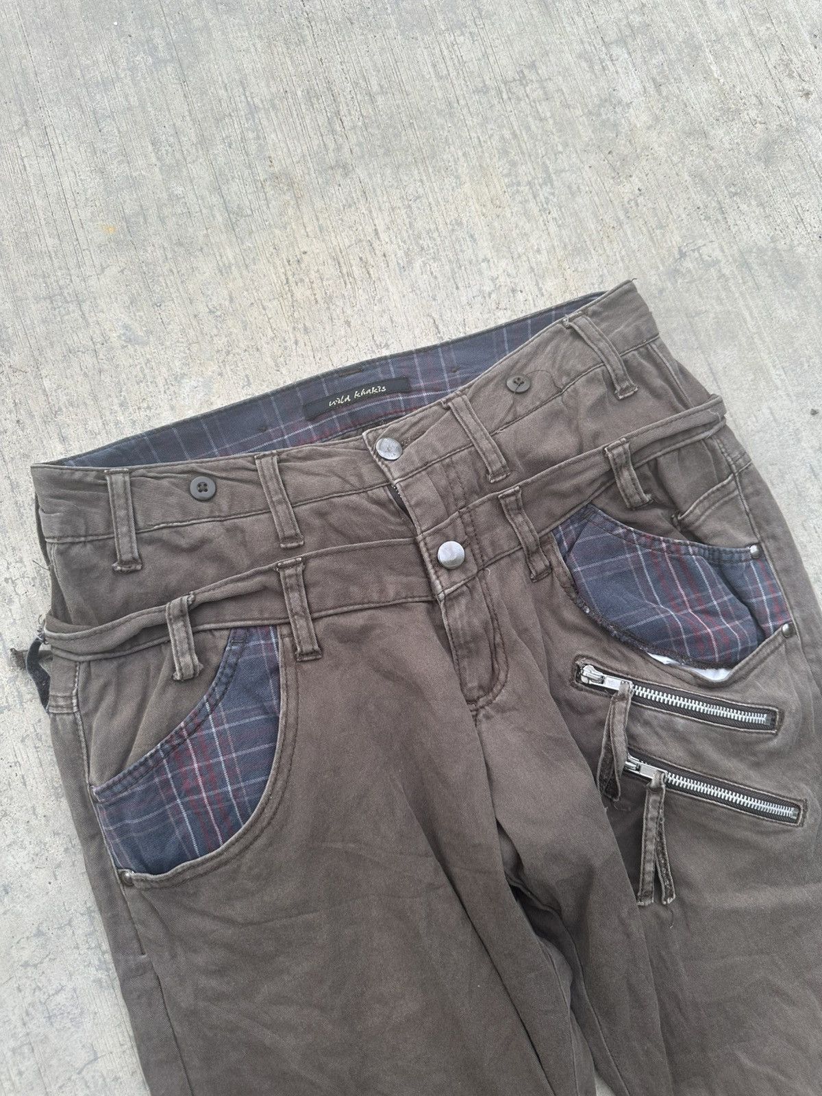 Japanese Brand 2000s wild khakis double waist bondage punk military style Size US 30 / EU 46 - 4 Thumbnail