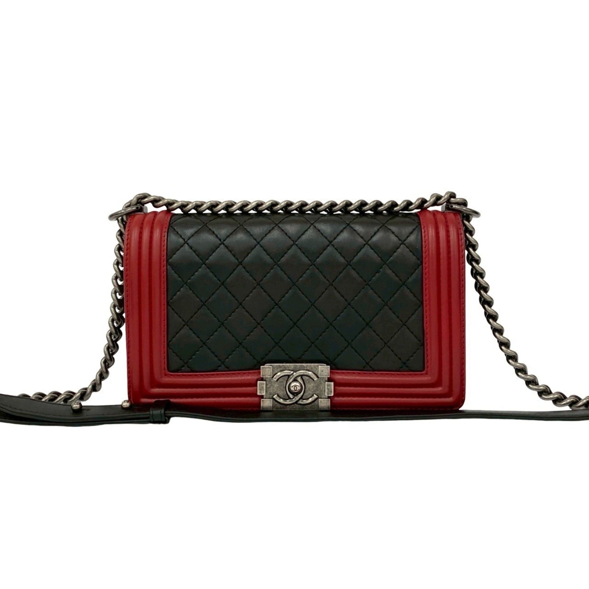 Chanel CHANEL Boy Chanel Coco Mark Lambskin Leather Chain Shoulder Bag Black 26598 Size ONE SIZE - 1 Thumbnail