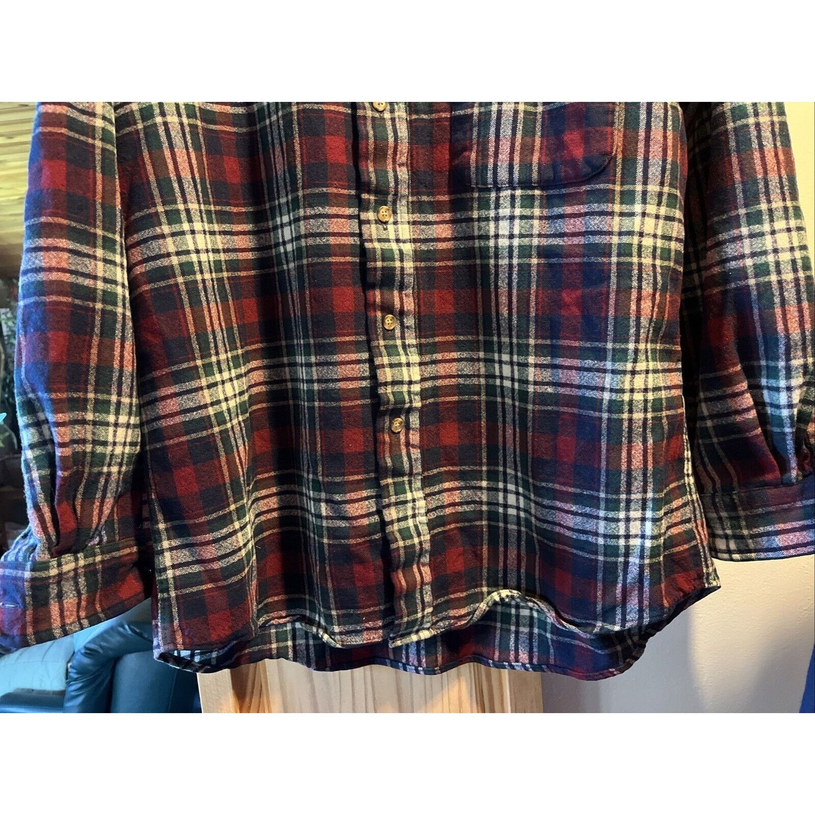 Pendleton Pendleton Men's Shirt L Red Plaid Button Wool Outdoor Travel Size US L / EU 52-54 / 3 - 7 Thumbnail