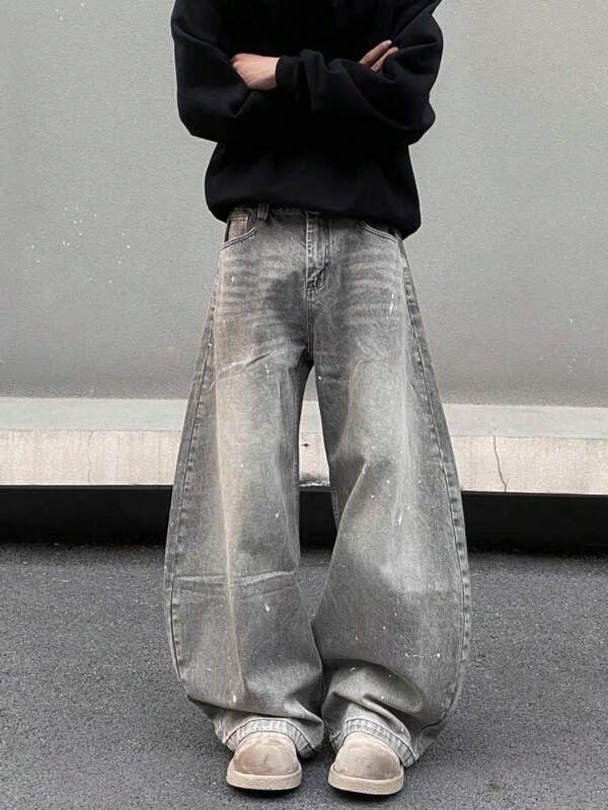 Japanese Brand Distressed Baggu Wide Leg Jeans Size US 32 / EU 48 - 3 Thumbnail