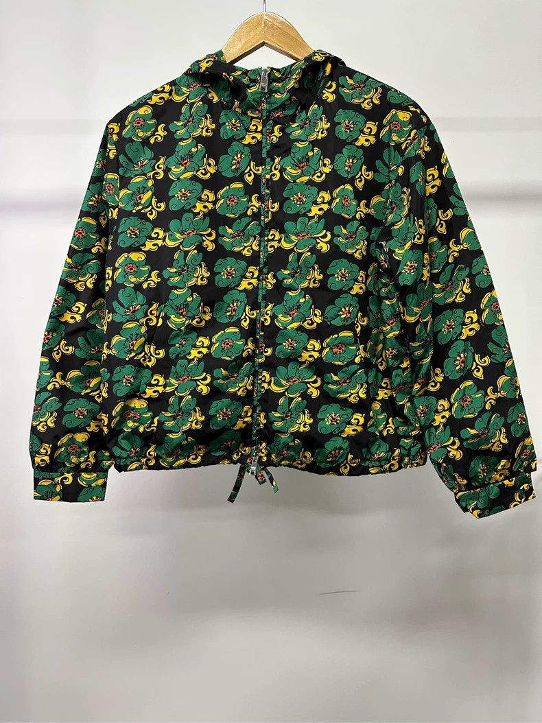 Prada Prada Size 38 Flower-full Indonesian dragon jacket 2501-Nex Size US XXS / EU 40 - 1 Thumbnail