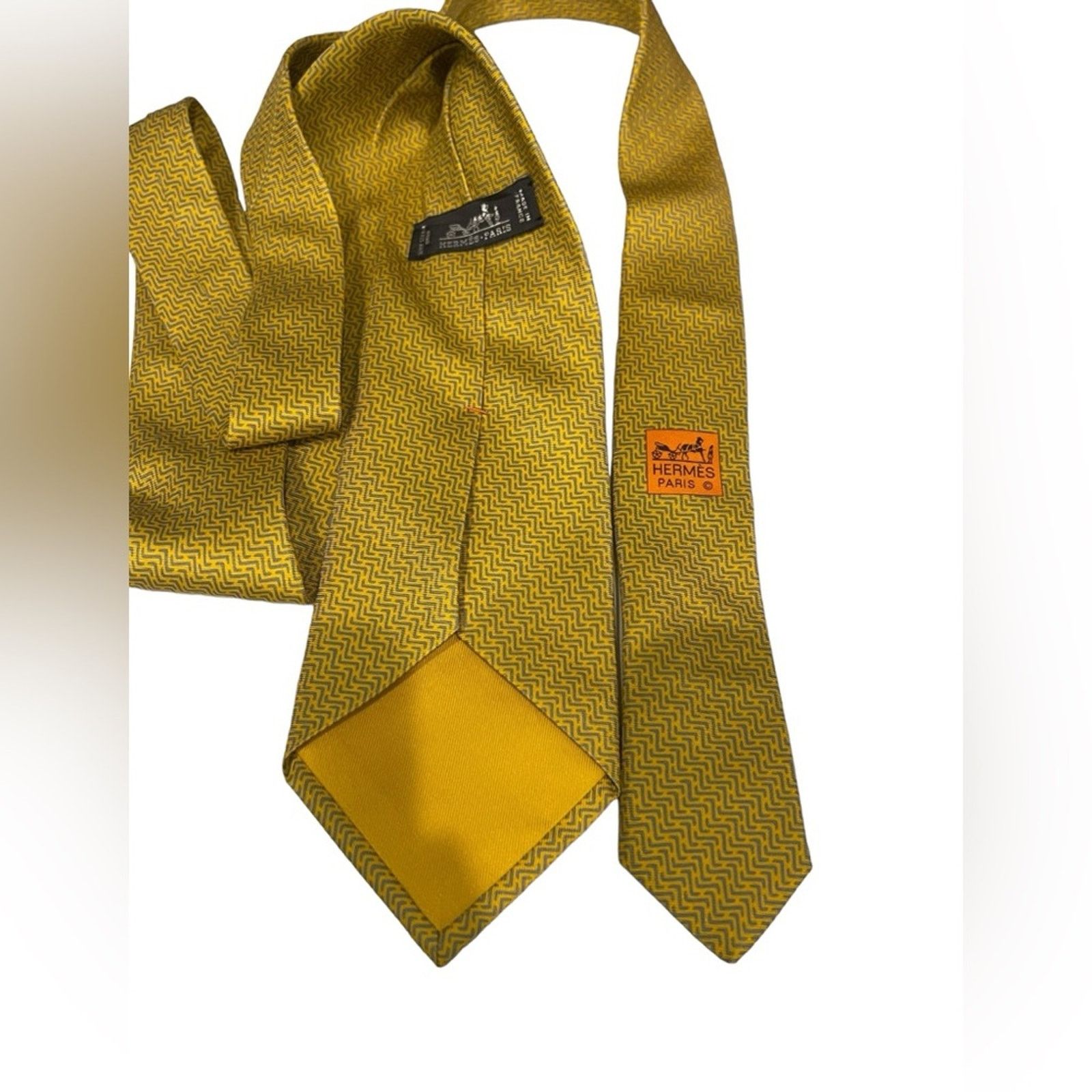 Hermes Hermès 6258 silk tie made in france Size ONE SIZE - 5 Thumbnail