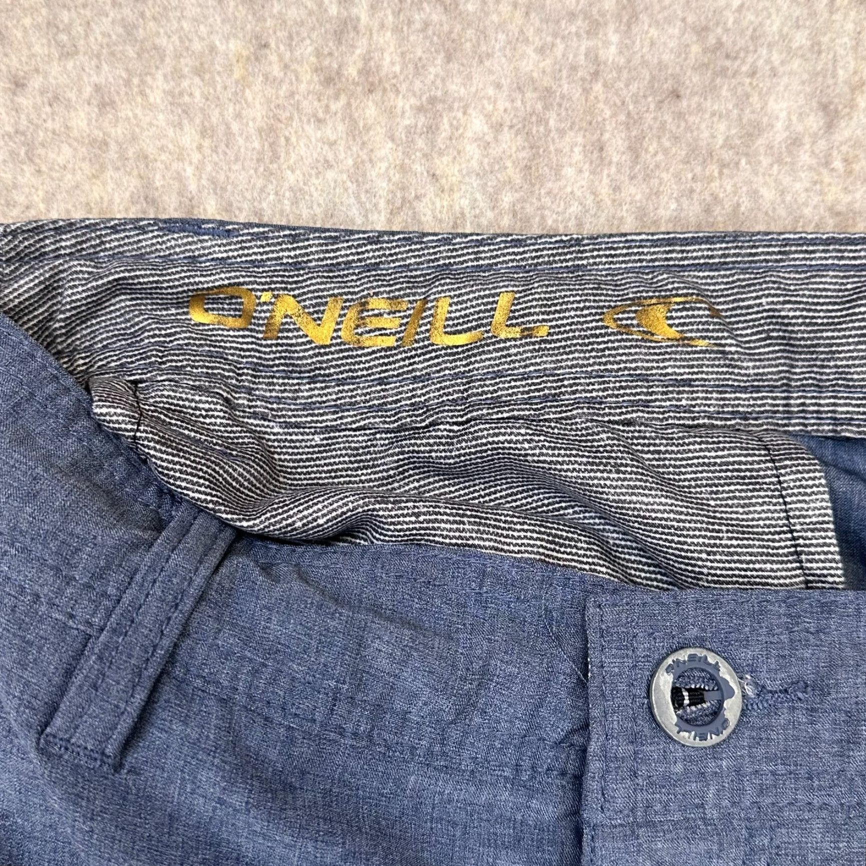 Vintage Oniell Redwood 20" Chino Heather Slate 32 x 9 Relax Fit Poly Cotton Twill Design Size US 32 / EU 48 - 6 Thumbnail