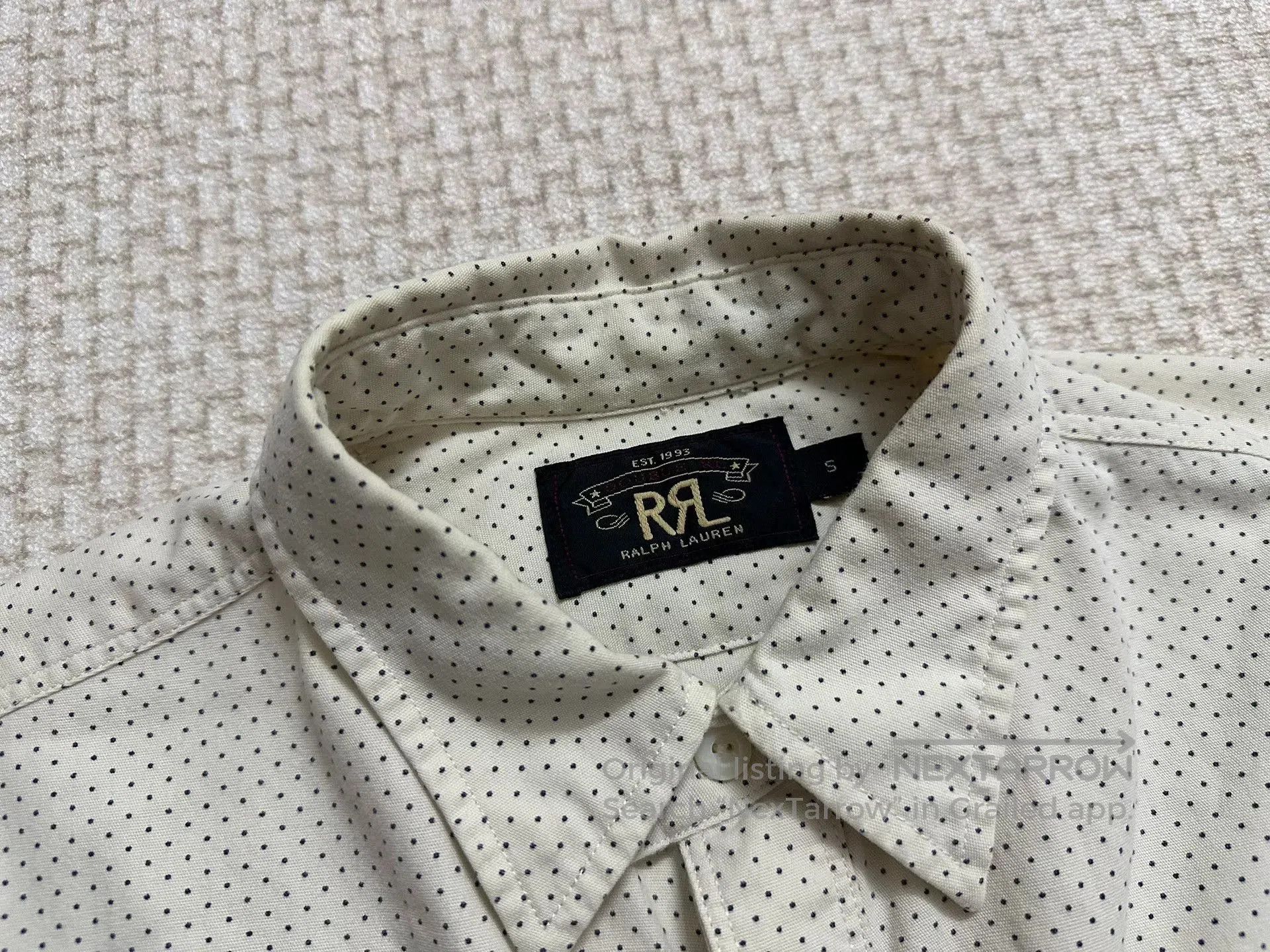 RRL Ralph Lauren RRL Double RL Polka Dot Pullover Work Shirt. Size US S / EU 44-46 / 1 - 3 Thumbnail