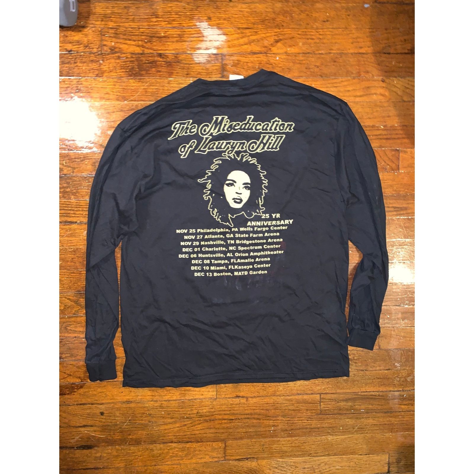 Rap Tees Ms Lauryn Hill 25th Anniversary Tour Long Sleeve Black XL Size US XL / EU 56 / 4 - 7 Thumbnail