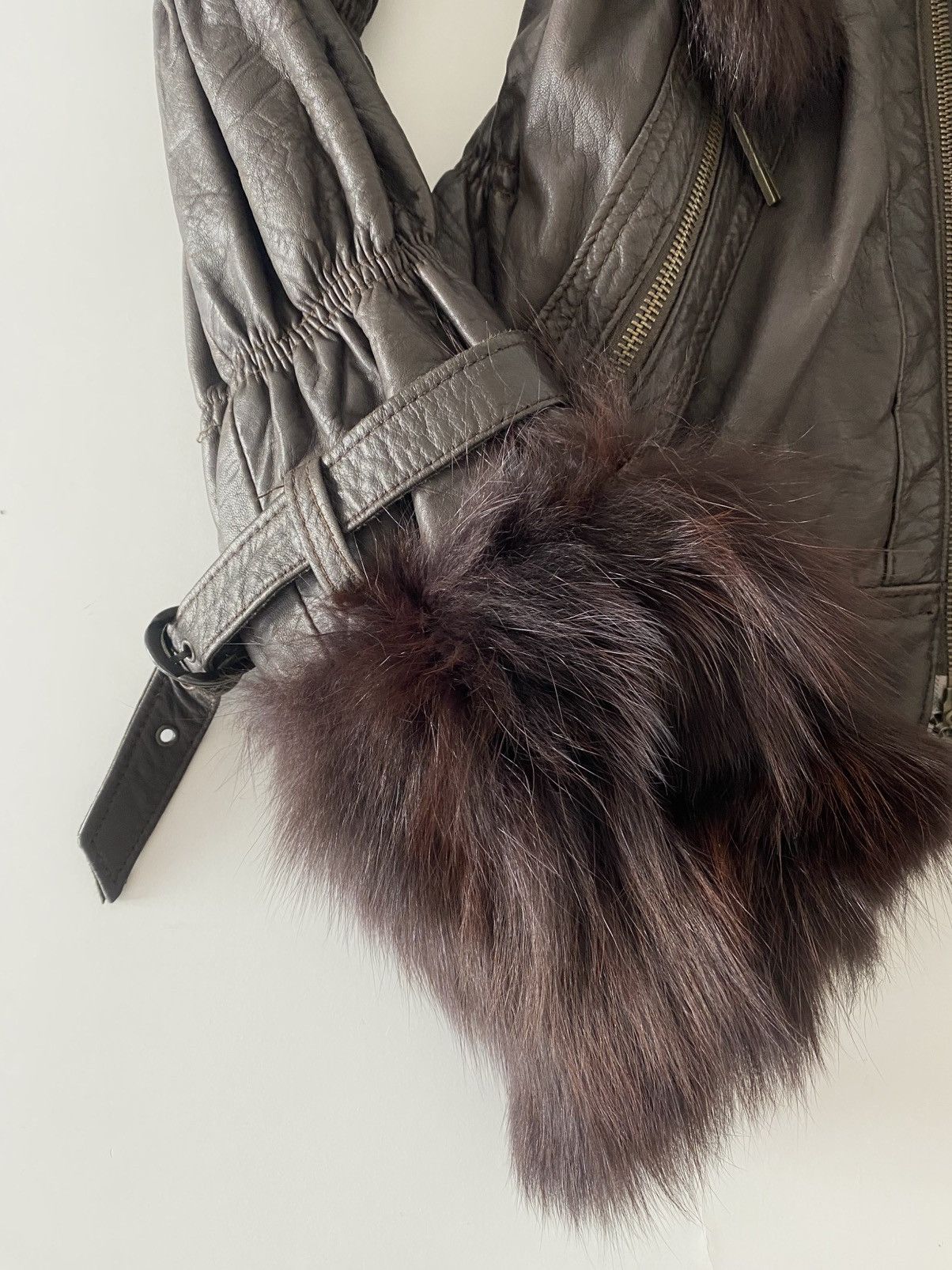 Other Kor@kor jacket fur brown leather size L Size L / US 10 / IT 46 - 4 Thumbnail