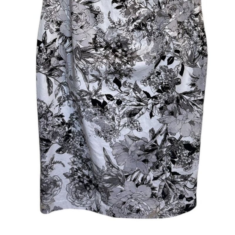 Adrianna Papell Adrianna Papell Dress Women 14 Black Midi Floral Plus Size Size XL / US 12-14 / IT 48-50 - 3 Thumbnail