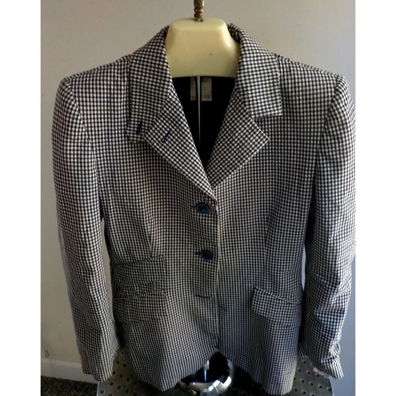 Les Copains Vintage Les Copains BLUE EAGLE Pantsuit Cotton Stretch 8 Ivory/Navy PANTS Waist 28 Inseam 27.5 - Great Condition Women Size 30" / US 8 / IT 44 - 2 Thumbnail
