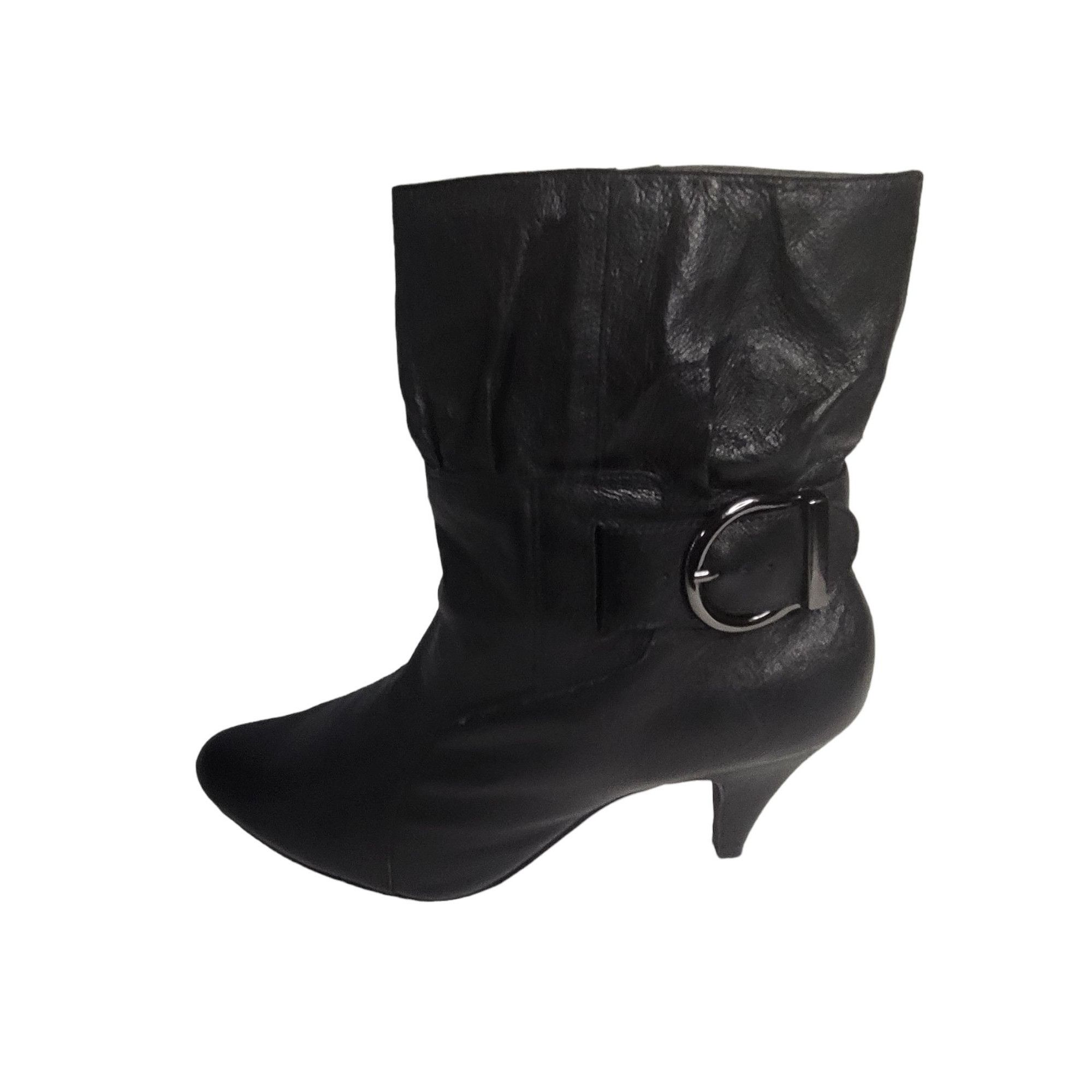 Steve Madden Steve Madden P Ava Ankle Boots Women Sz 8.5 Black Leather Mi Size US 8.5 / IT 38.5 - 1 Thumbnail