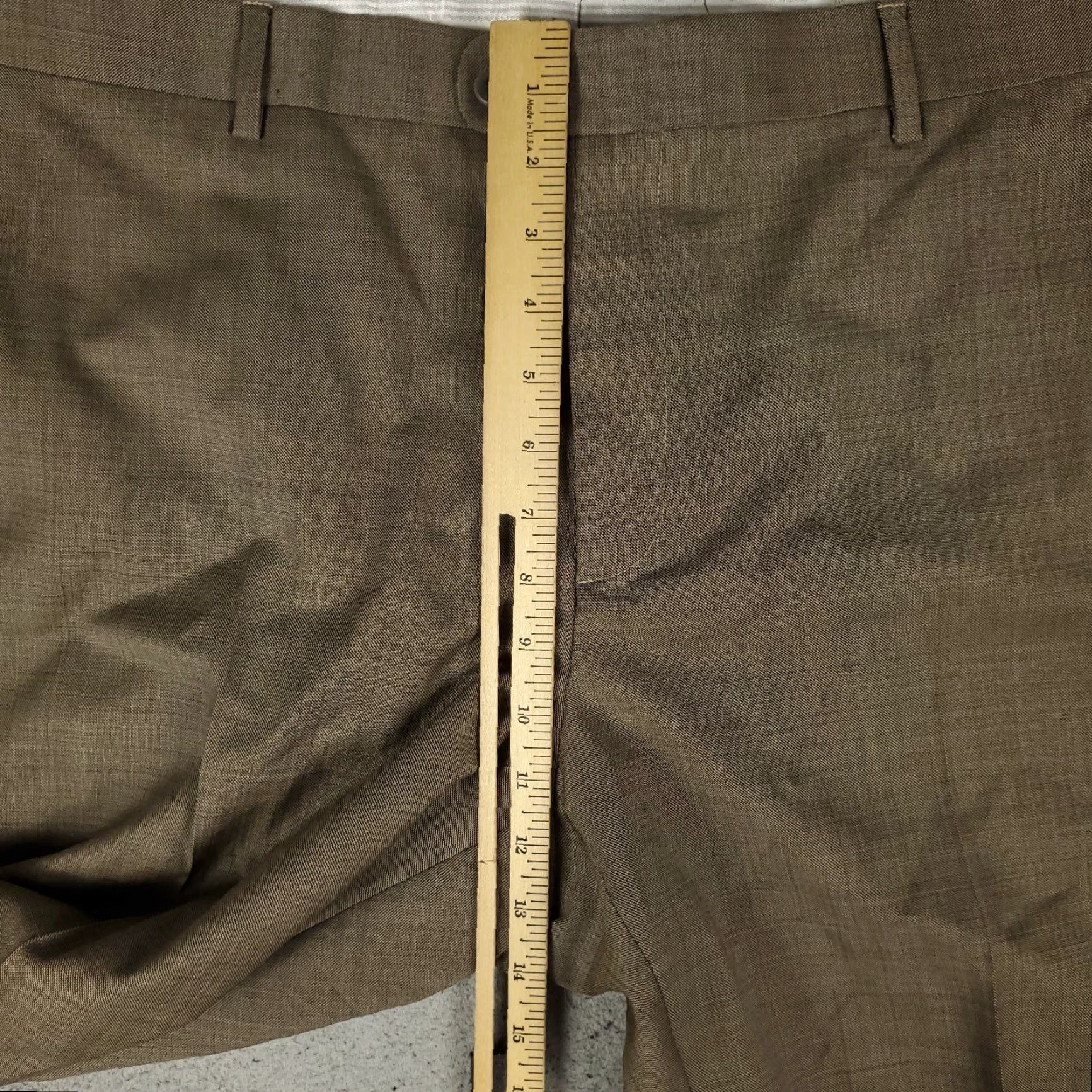 Zanella Zanella Pants Mens 42x30 Brown Devon Wool Flat Front Trousers Chino Dress Pants Regular Straight Front Pocket Slacks Vintage No (if applicable) Size US 42 / EU 58 - 4 Thumbnail