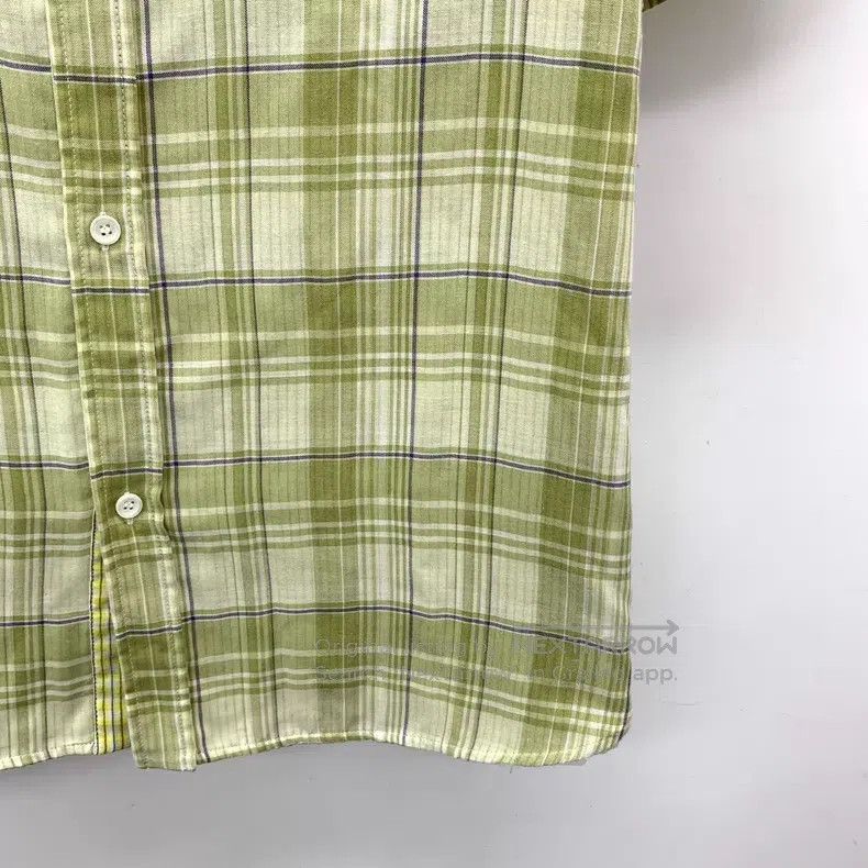 Loewe Loewe Light Green Plaid Pocket Logo Embossed Collar Short Size US XXS / EU 40 - 4 Thumbnail