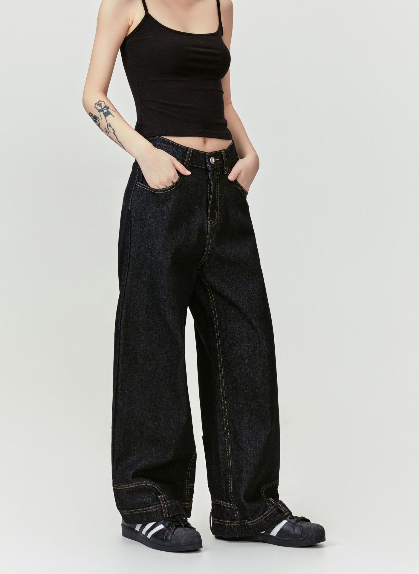 Japanese Brand American retro washed distressed loose straight leg jeans Size US 32 / EU 48 - 2 Thumbnail