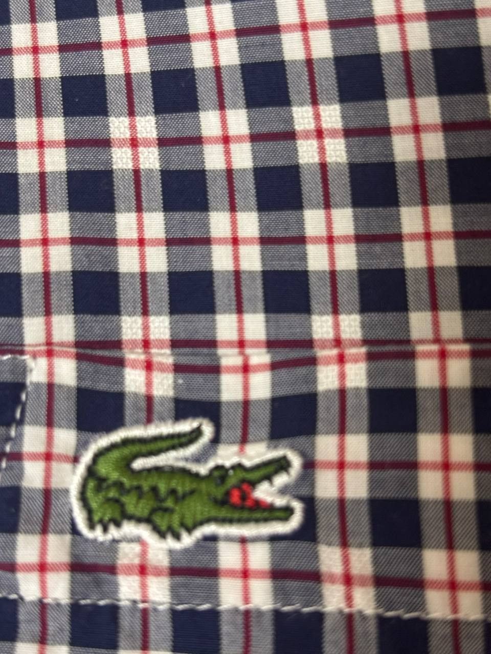 Lacoste Lacoste classic blue checkered shirt with short sleeves Size US M / EU 48-50 / 2 - 5 Thumbnail