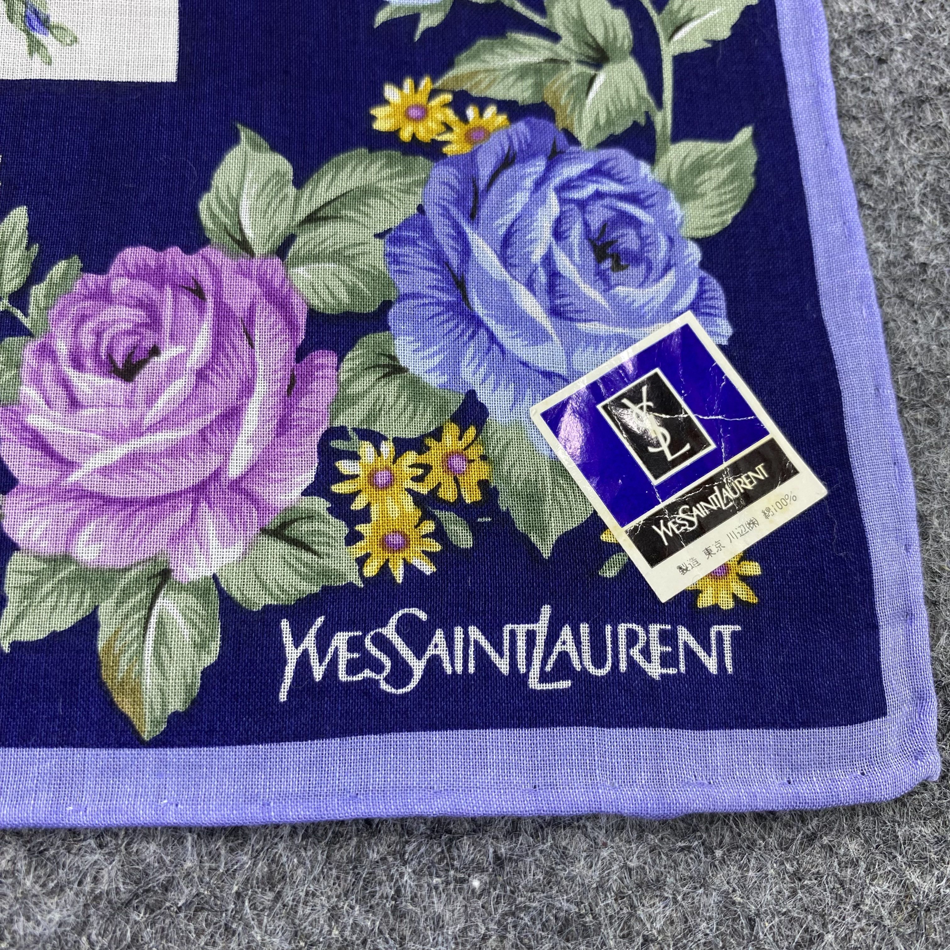 Yves Saint Laurent Yves Saint Lauren Handkerchief Neckerchief Bandana-B1878 Size ONE SIZE - 7 Thumbnail