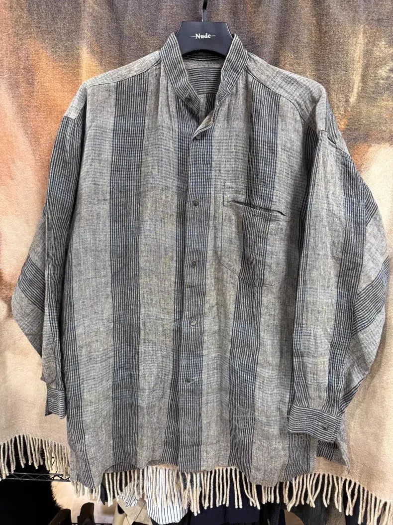 Issey Miyake Issey Miyake Brushed Linen Striped Shirt Size US M / EU 48-50 / 2 - 1 Thumbnail