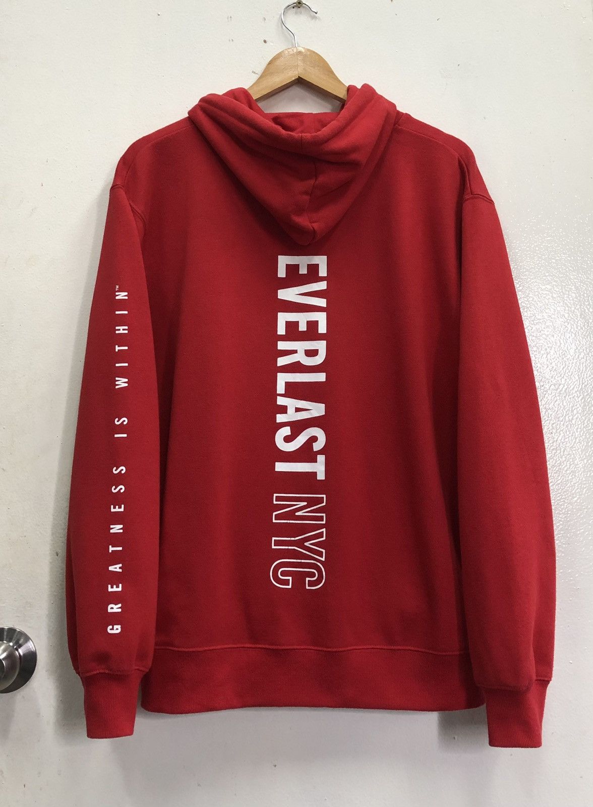 Everlast EVERLAST NYC Sweatshirt Hoodie With Logo Print Red Size US L / EU 52-54 / 3 - 11 Thumbnail