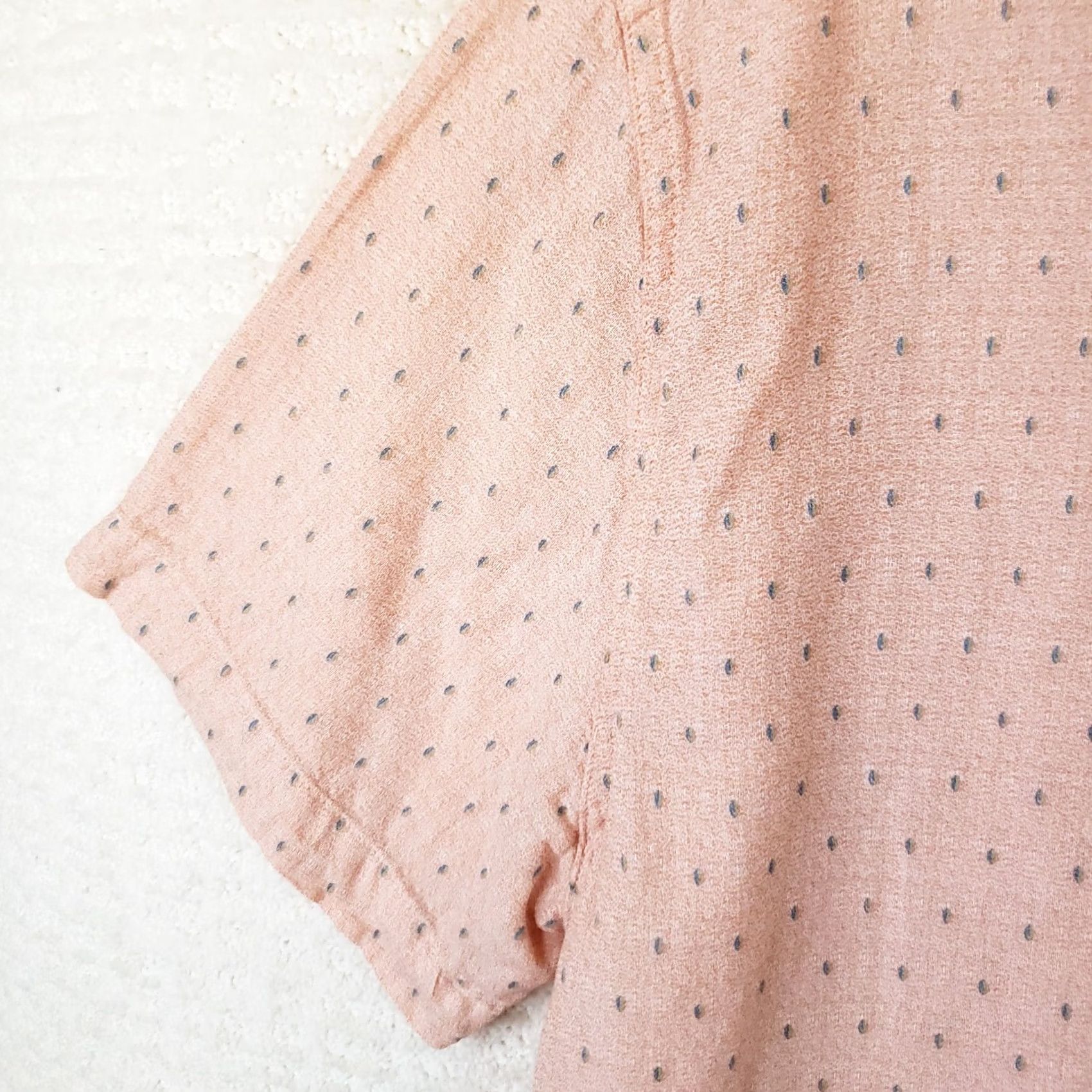 J Brand The Normal Brand Men's L Peach Pink Geometric Short Sleeve Button Up Cotton Shirt Size US L / EU 52-54 / 3 - 7 Thumbnail