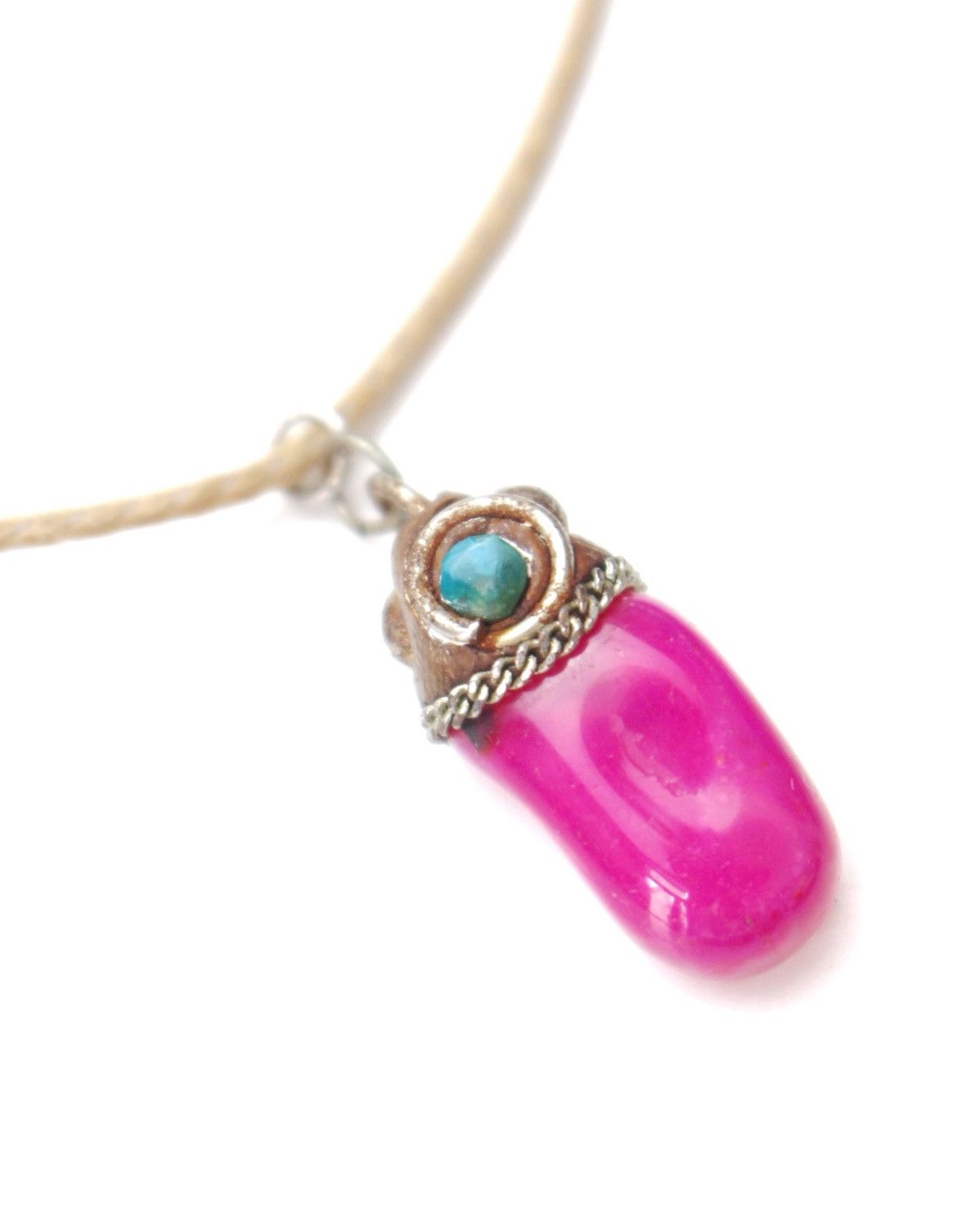 Japanese Brand × Vintage 2000S JAPANESE HANDMADE PINK STONE TALISMAN NECKLACE Size ONE SIZE - 3 Thumbnail