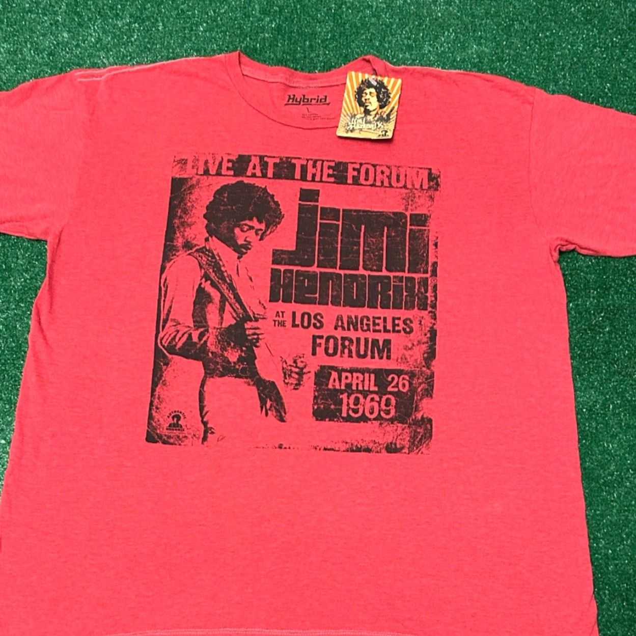 Vintage VINTAGE Jimi Hendrix Los Angeles Forum Band Tee Retro Hybrid Shirt Mens Size M Red 2000s Music Rock NWT Mens Size US M / EU 48-50 / 2 - 4 Thumbnail