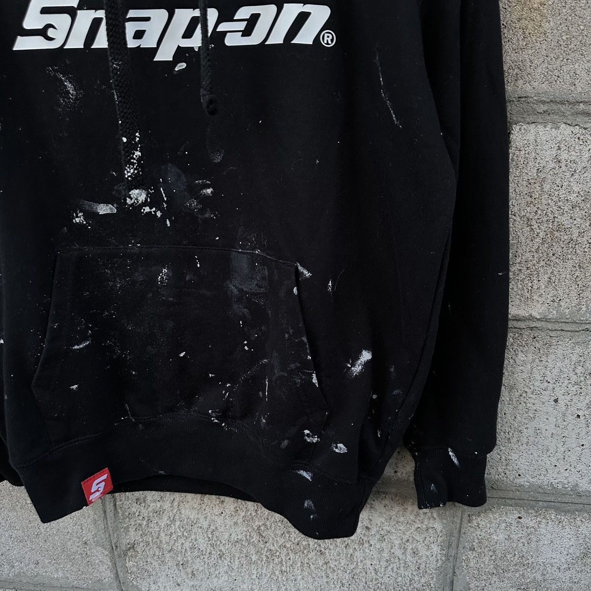 Hypebeast Vintage Snap On Hoodie Big Logo Trashed Workwear Size M Y2K Size US M / EU 48-50 / 2 - 4 Thumbnail