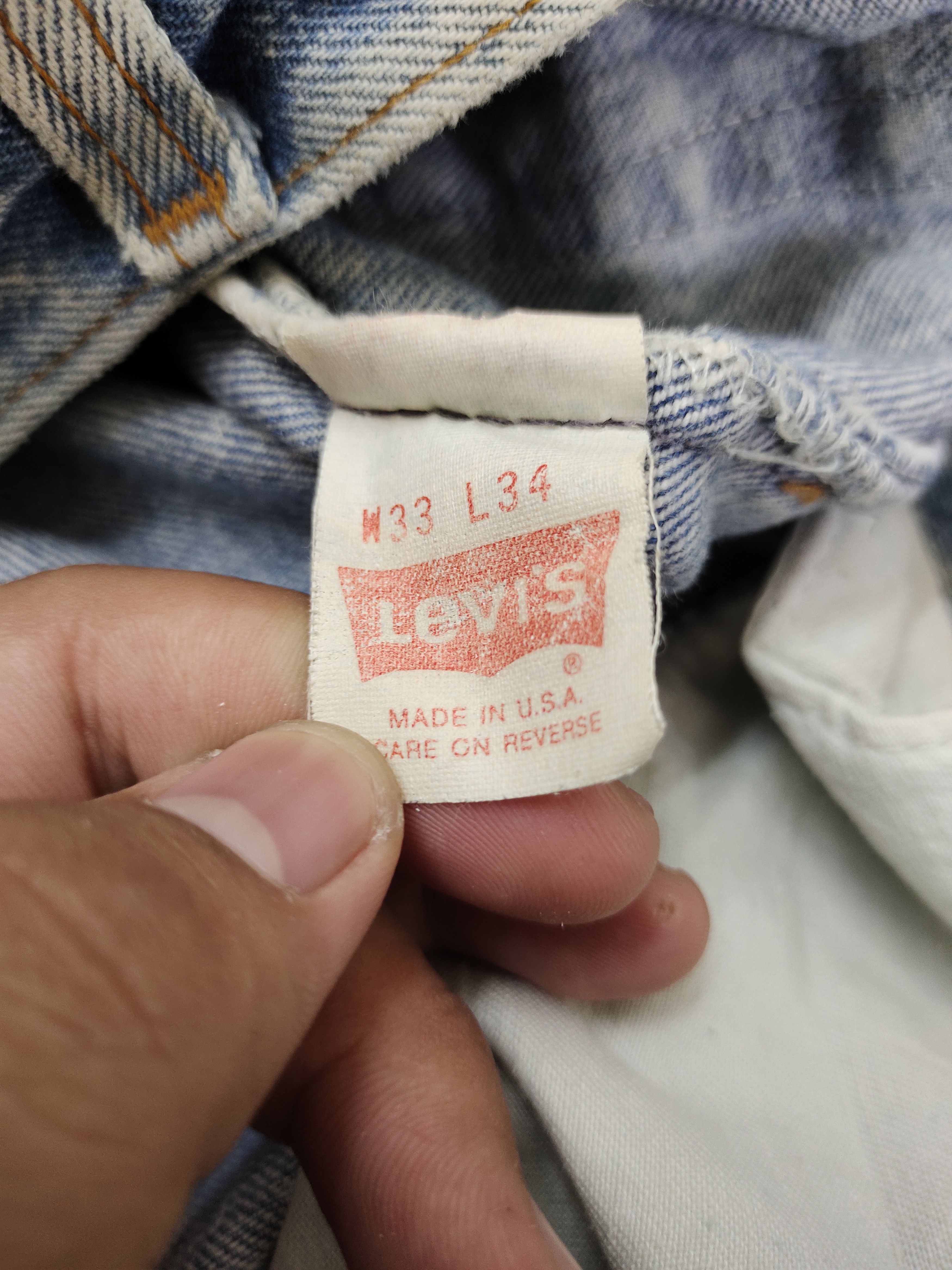 Levi's Size 31x32.5 Vintage 90s Levis 501 Acid Wash Jean Distressed Size US 31 - 16 Thumbnail