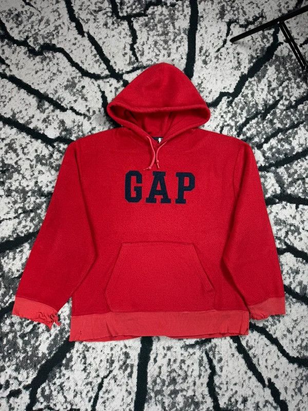 Gap Vintage Gap fleece hoodie red M Size US M / EU 48-50 / 2 - 1 Thumbnail